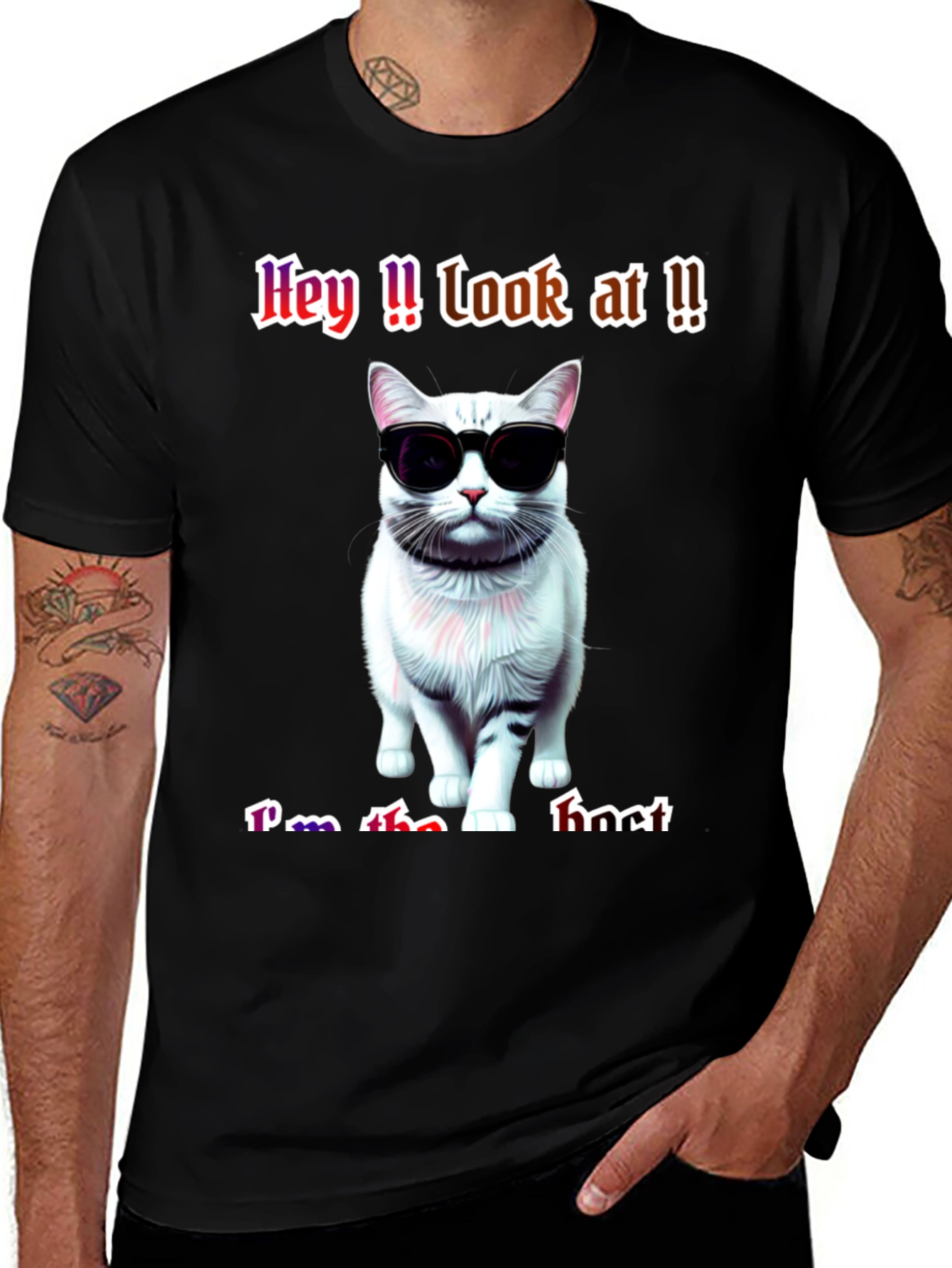 Cool Cat Graphic Tee - Im the It T-Shirt