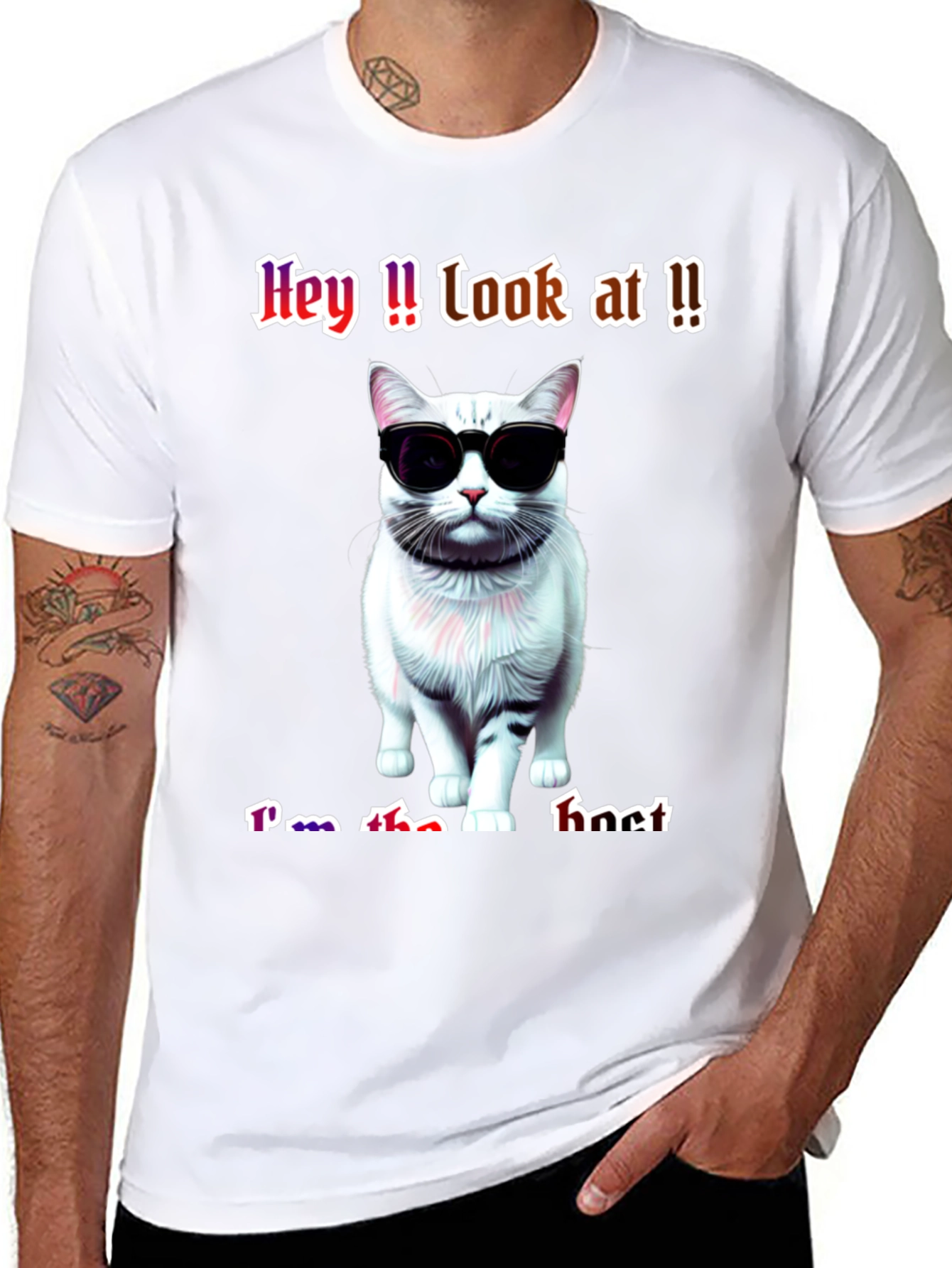 Cool Cat Graphic Tee - Im the It T-Shirt