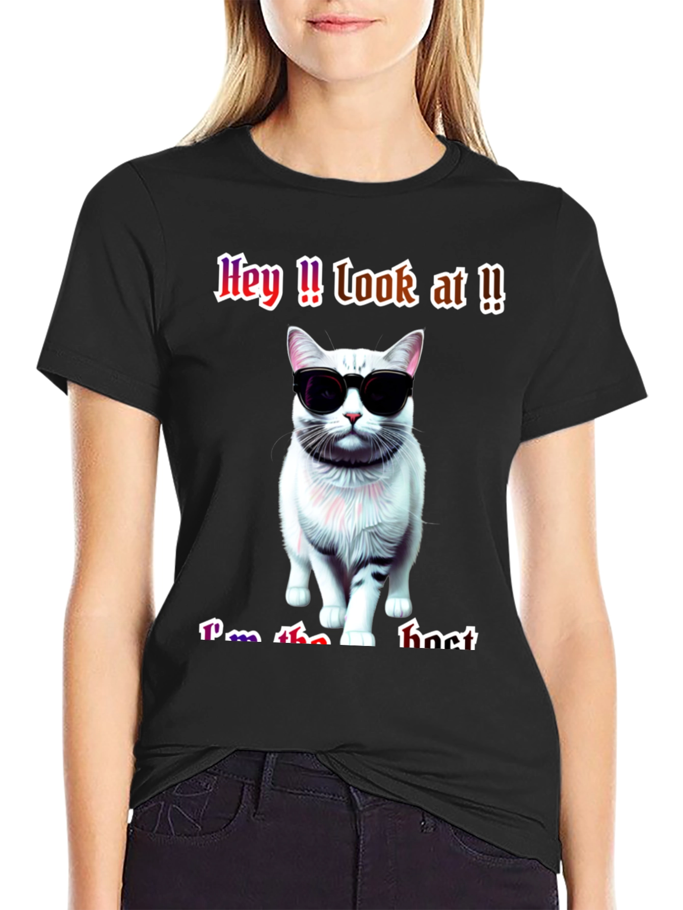 Cool Cat Graphic Tee - Im the It T-Shirt