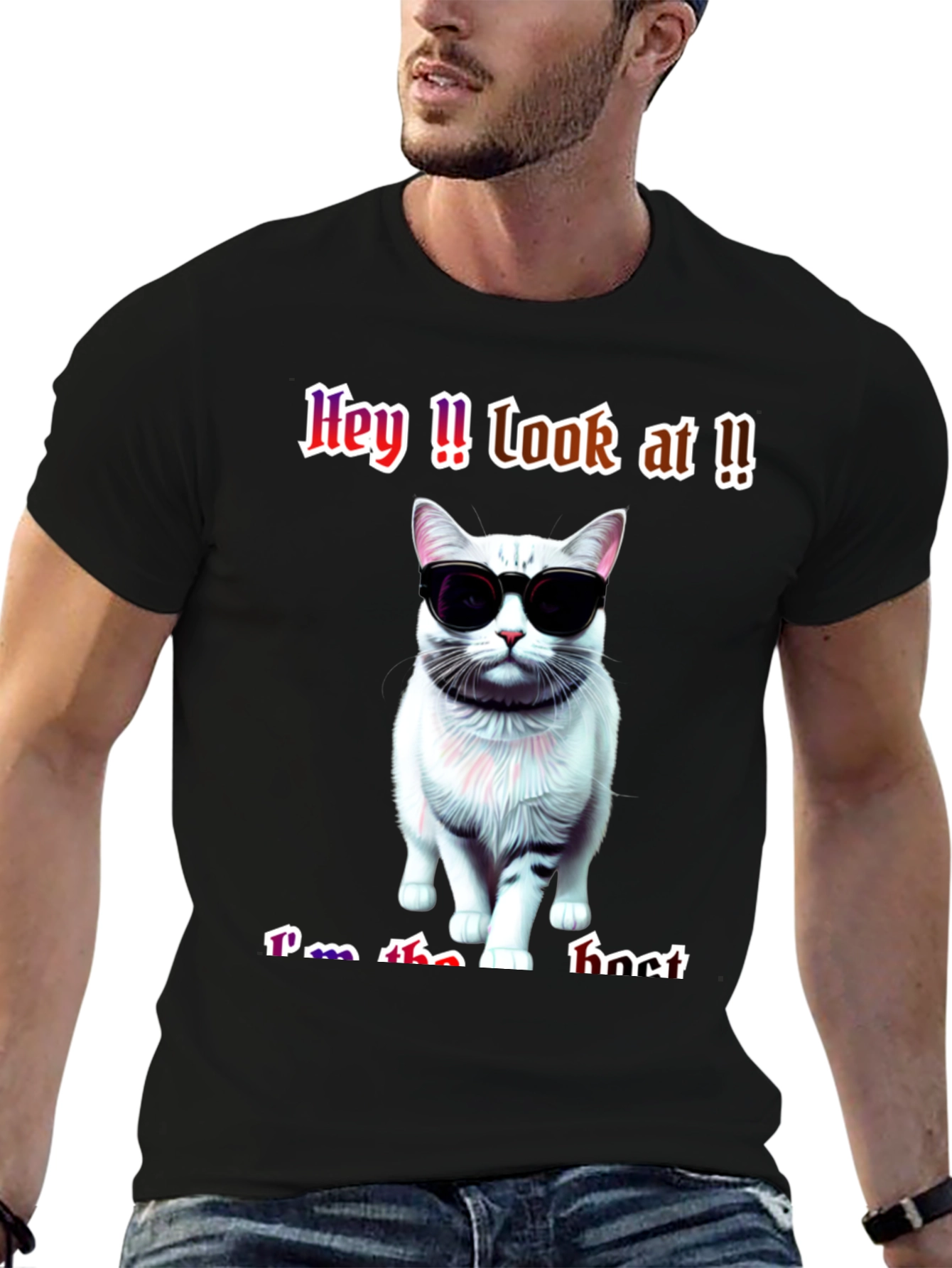 Cool Cat Graphic Tee - Im the It T-Shirt