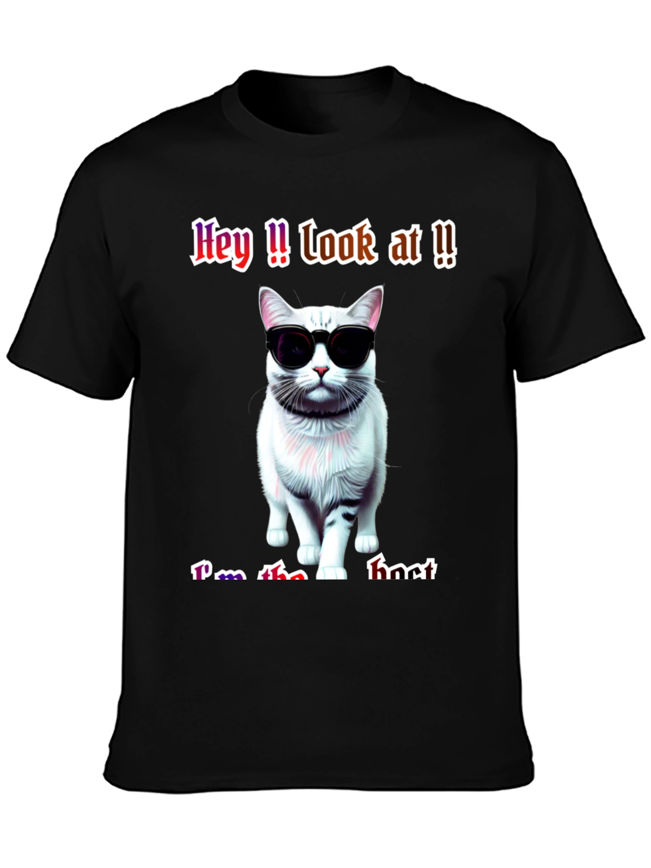 Cool Cat Graphic Tee - Im the It T-Shirt