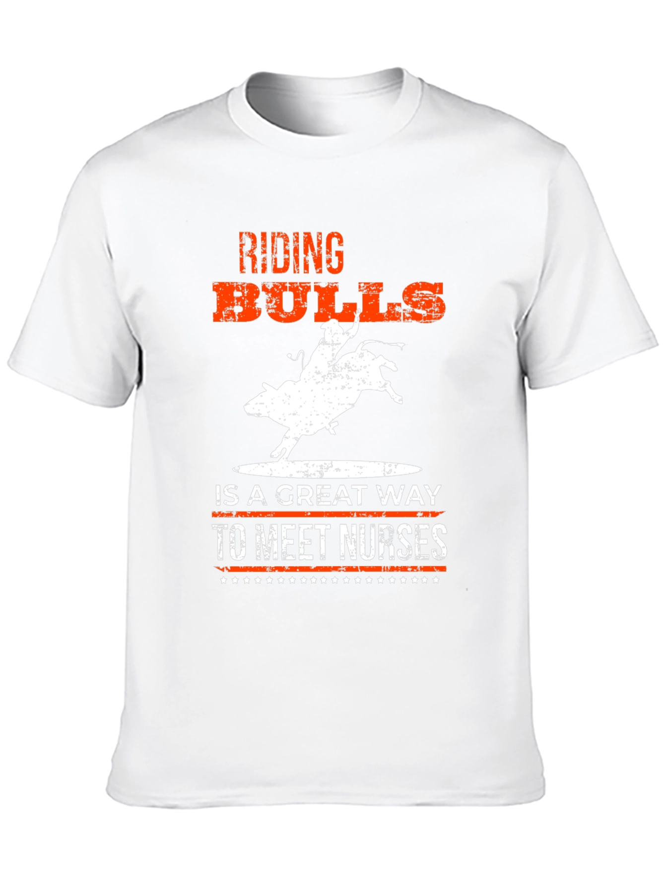 Riding Bulls to Meet Nurses Graphic T-Shirt