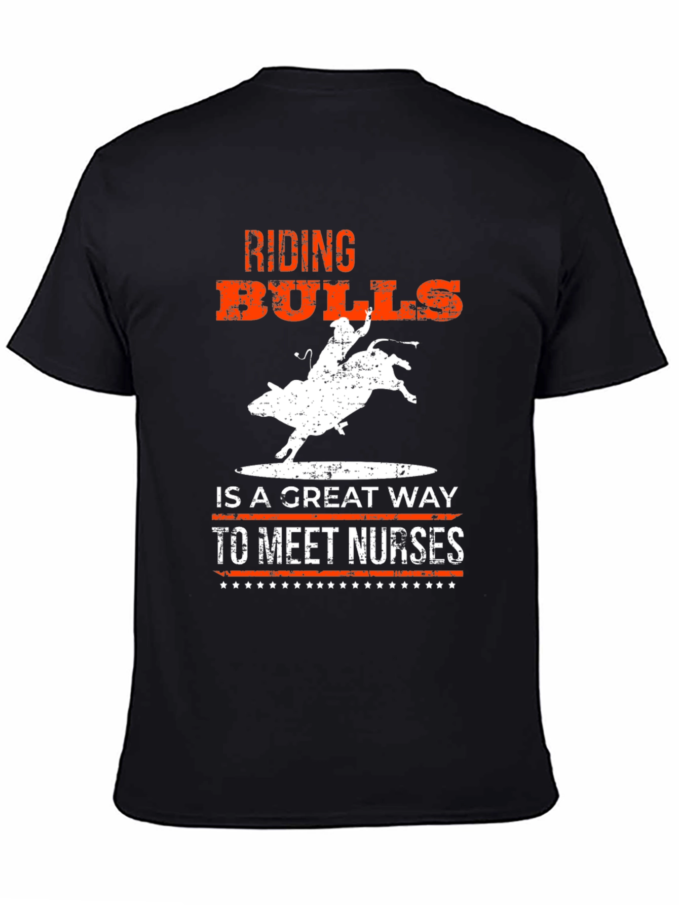Riding Bulls to Meet Nurses Graphic T-Shirt