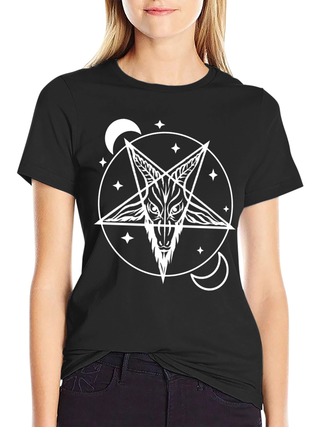 Baphomet T-Shirt - Occult Goat Head Design