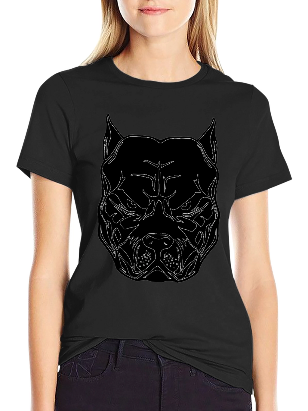 Black Pitbull Graphic Tee - Bold Streetwear