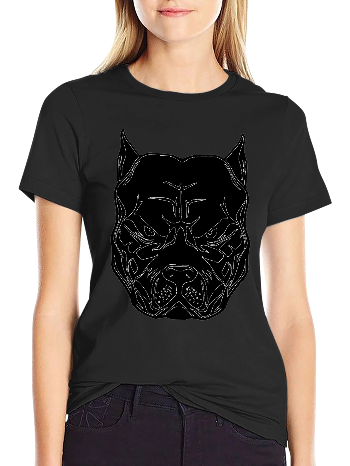 Black Pitbull Graphic Tee - Bold Streetwear