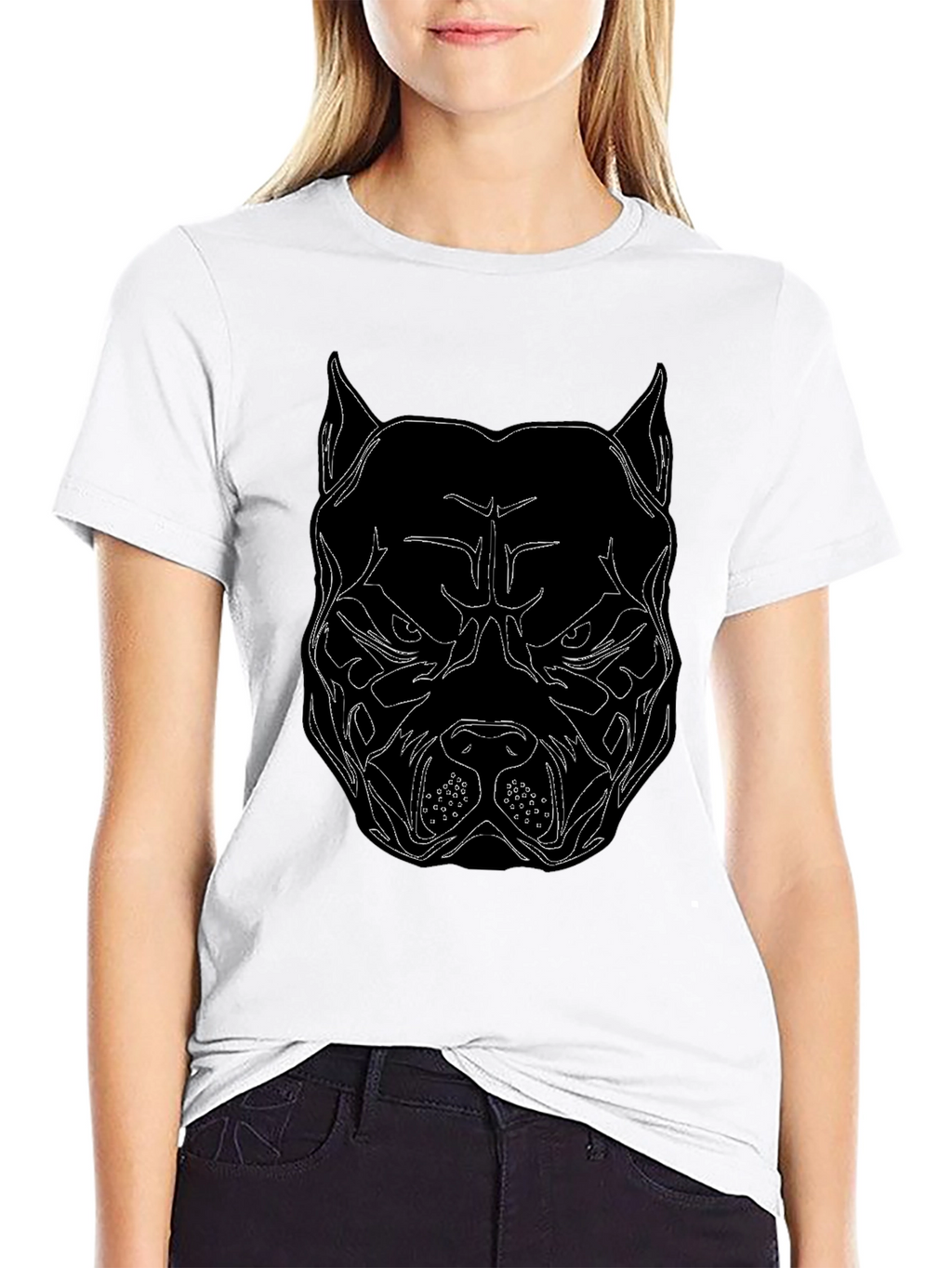 Black Pitbull Graphic Tee - Bold Streetwear