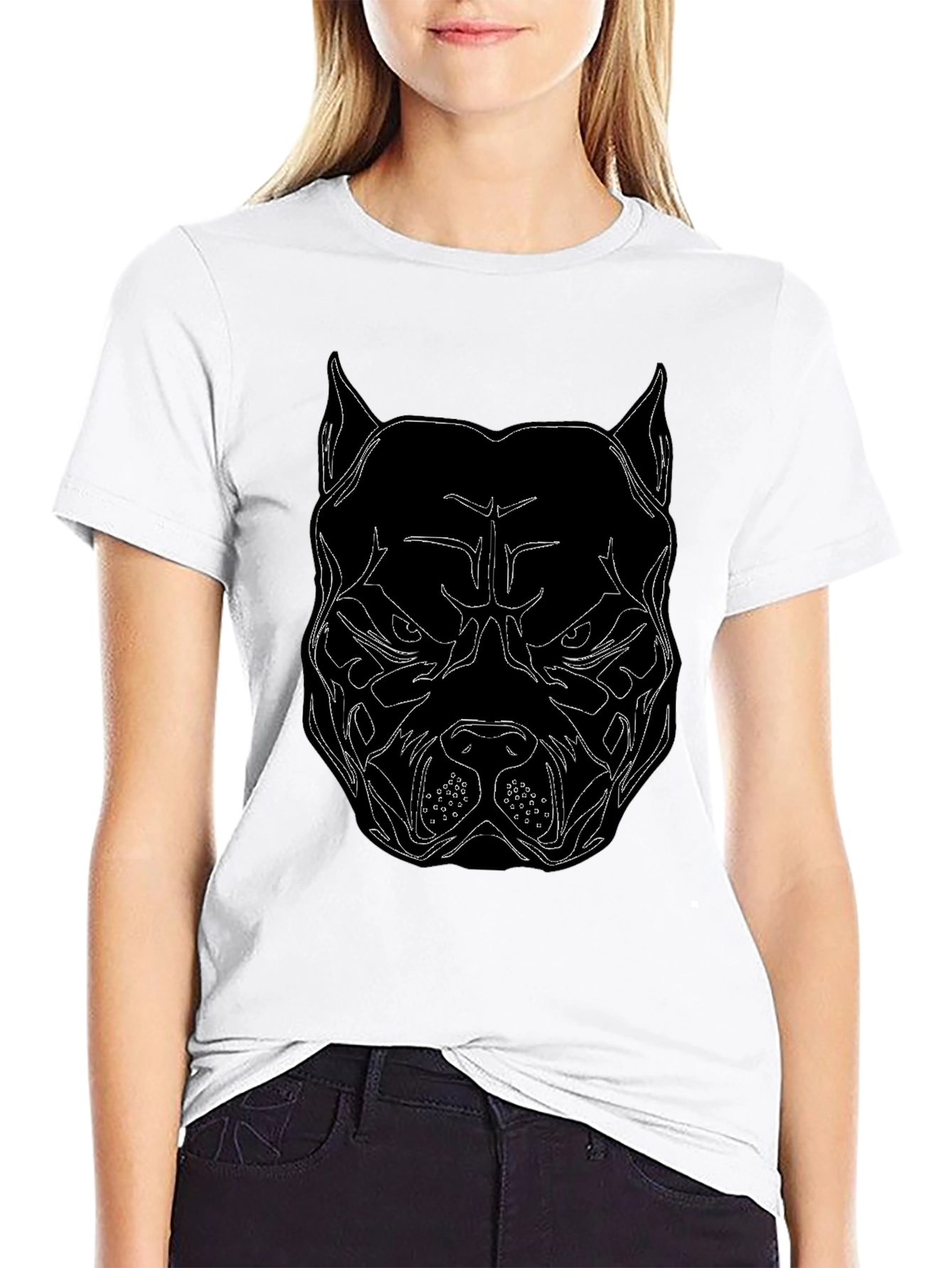 Black Pitbull Graphic Tee - Bold Streetwear