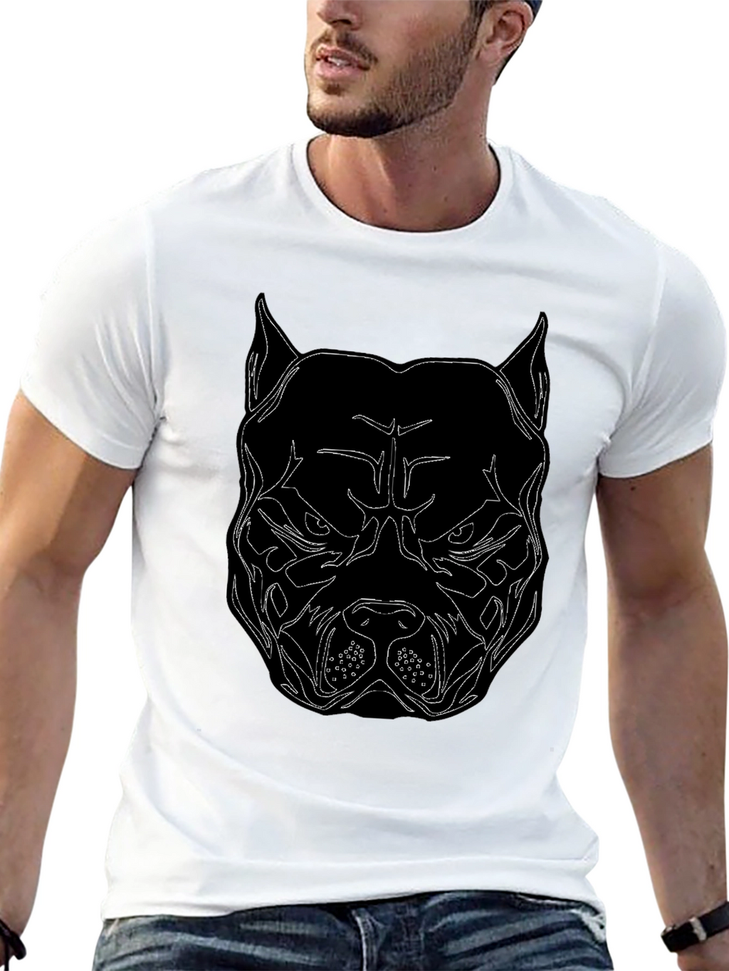 Black Pitbull Graphic Tee - Bold Streetwear
