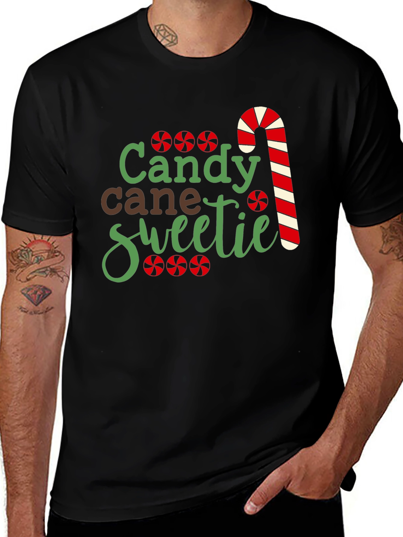 Candy Cane Sweetie Graphic Tee - Holiday Shirt
