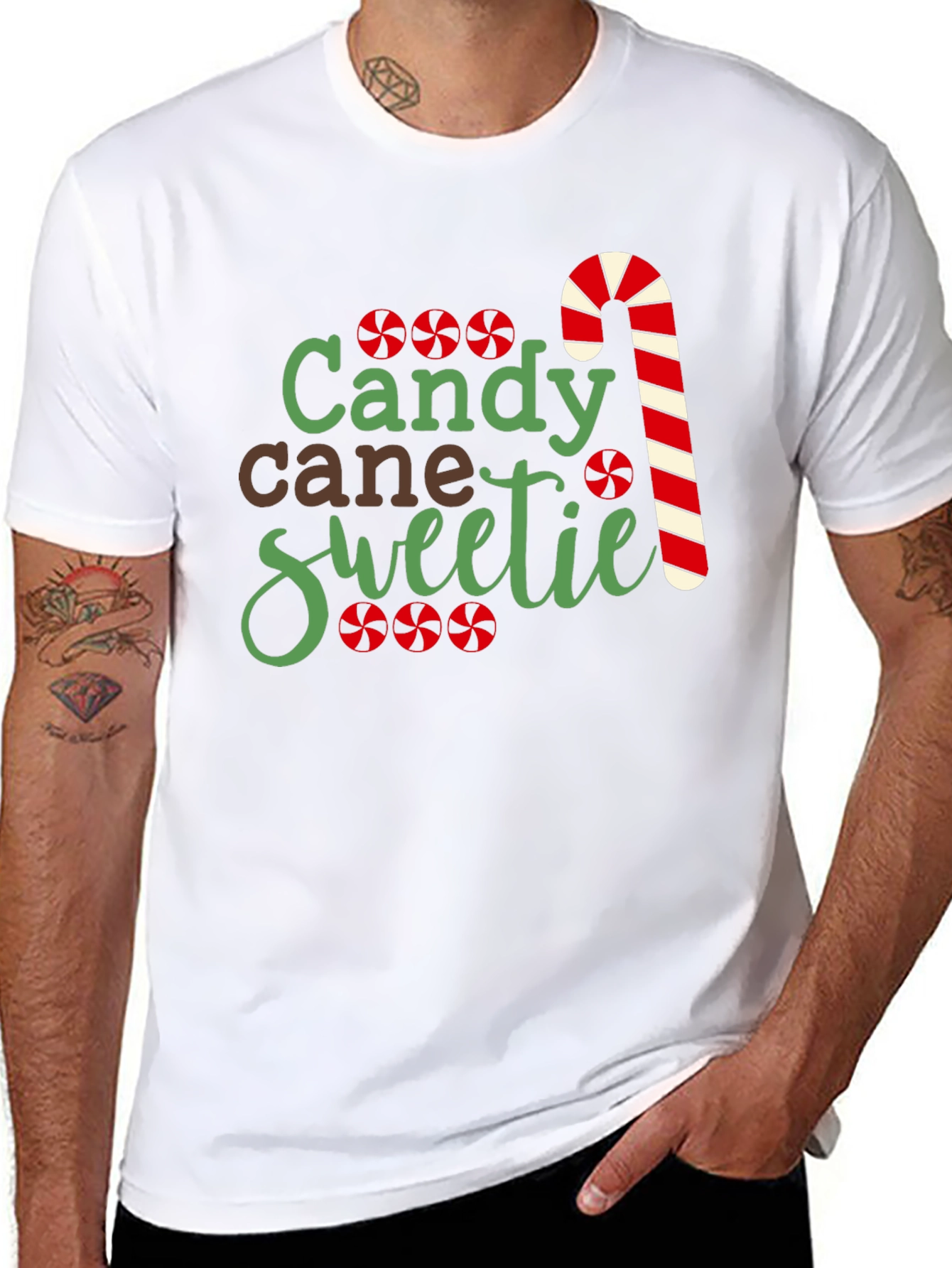 Candy Cane Sweetie Graphic Tee - Holiday Shirt