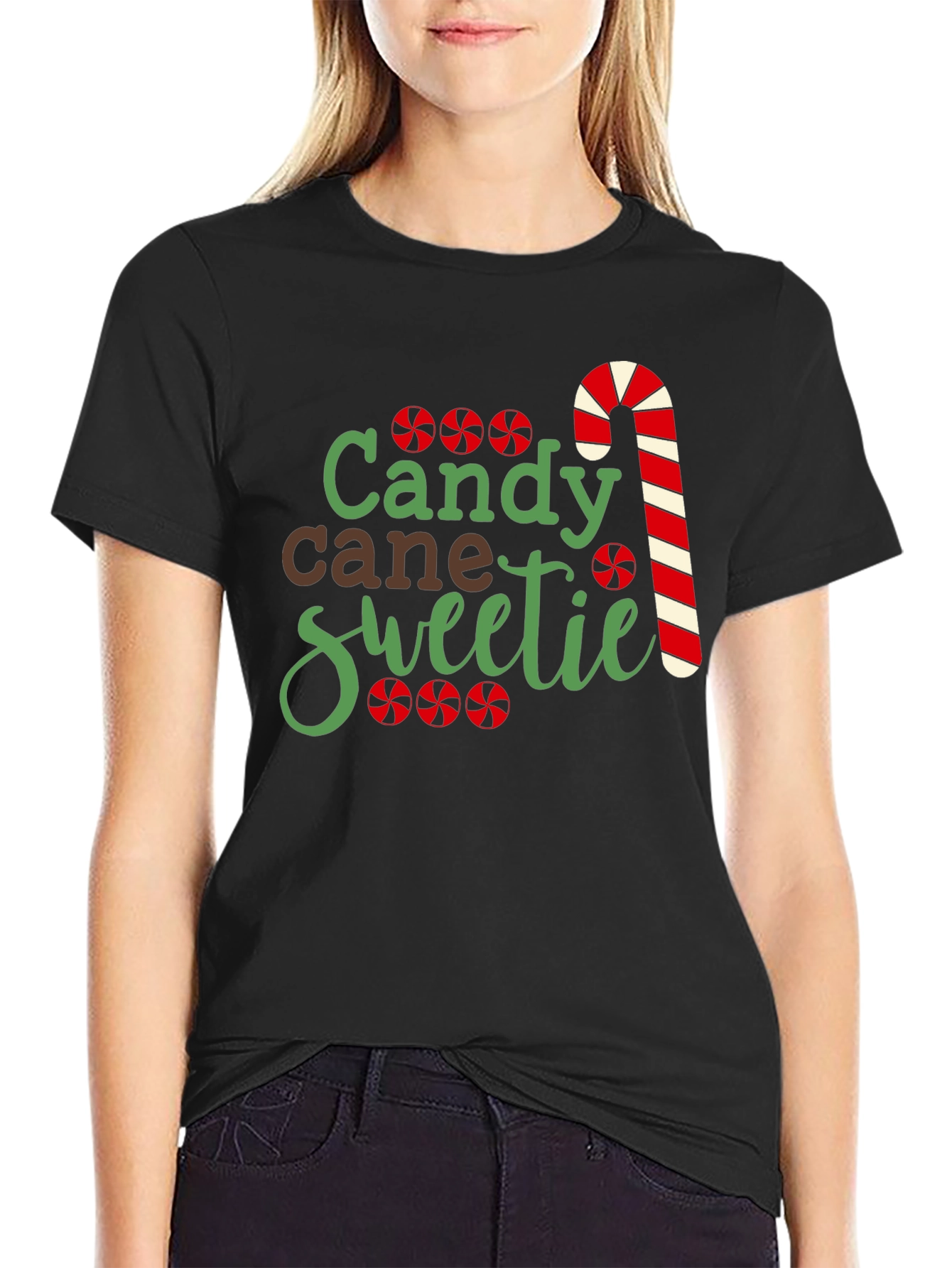 Candy Cane Sweetie Graphic Tee - Holiday Shirt