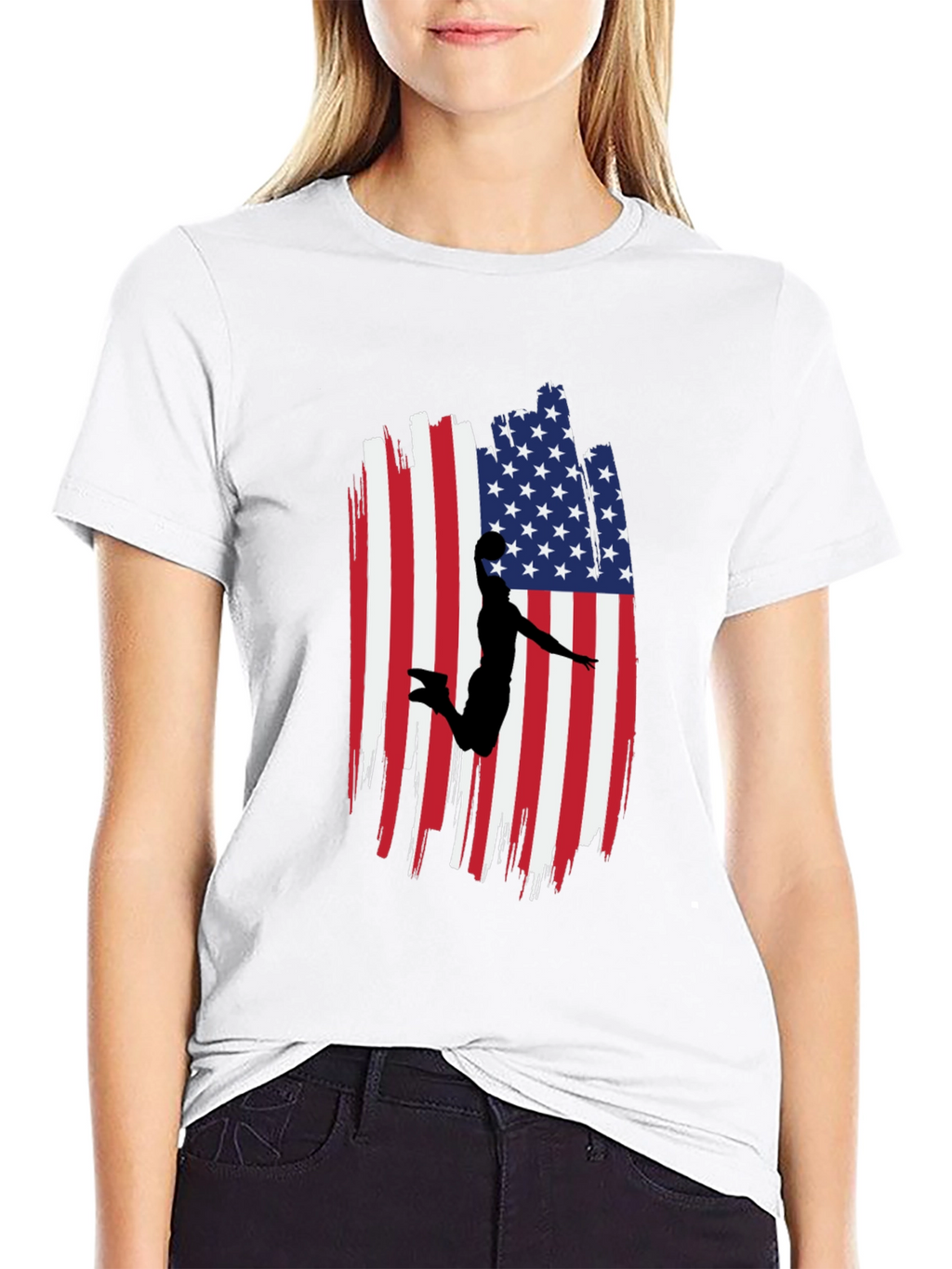 American Flag Basketball Graphic Tee
