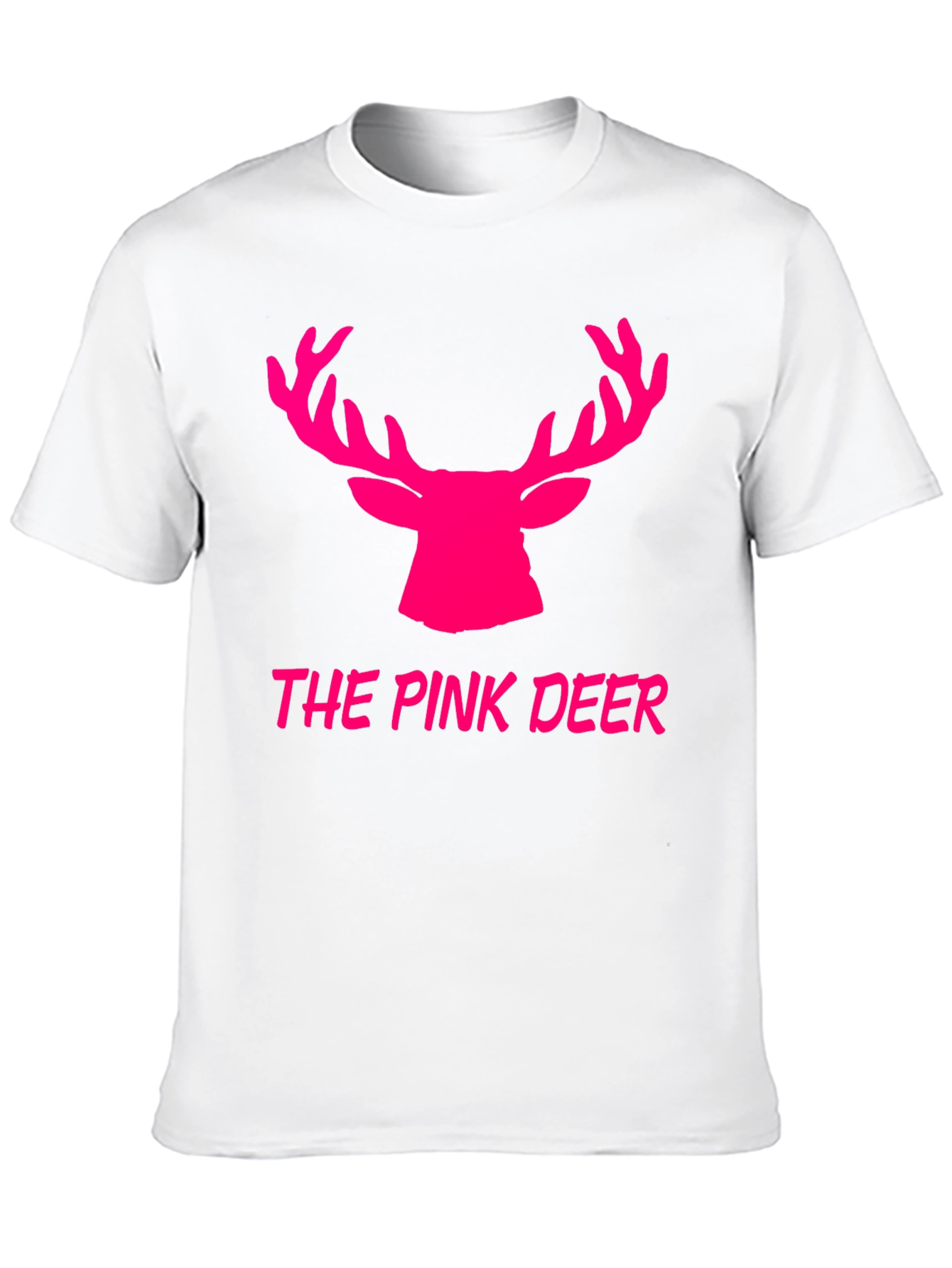 The Pink Deer Graphic Tee - Black Cotton Blend Shirt