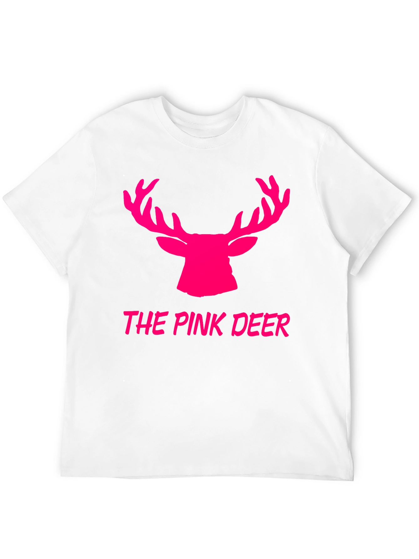 The Pink Deer Graphic Tee - Black Cotton Blend Shirt