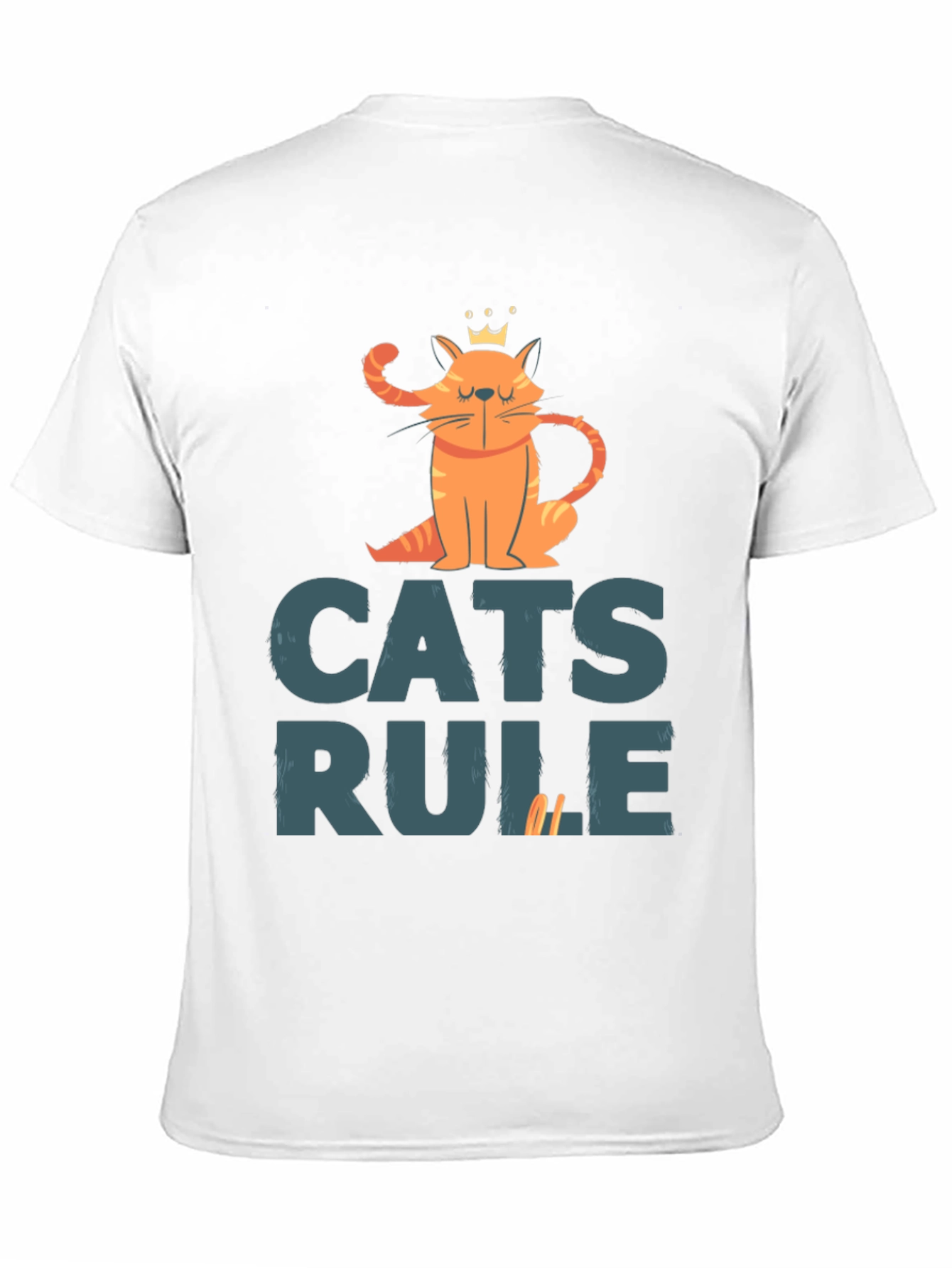 Cats Rule Graphic Tee - Black Cotton T-Shirt