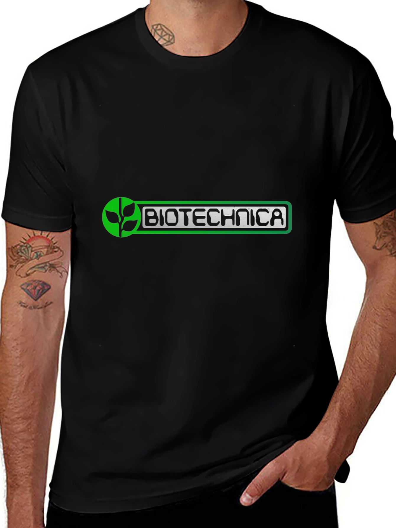 Biotechnica Black T-Shirt: Sleek & Stylish