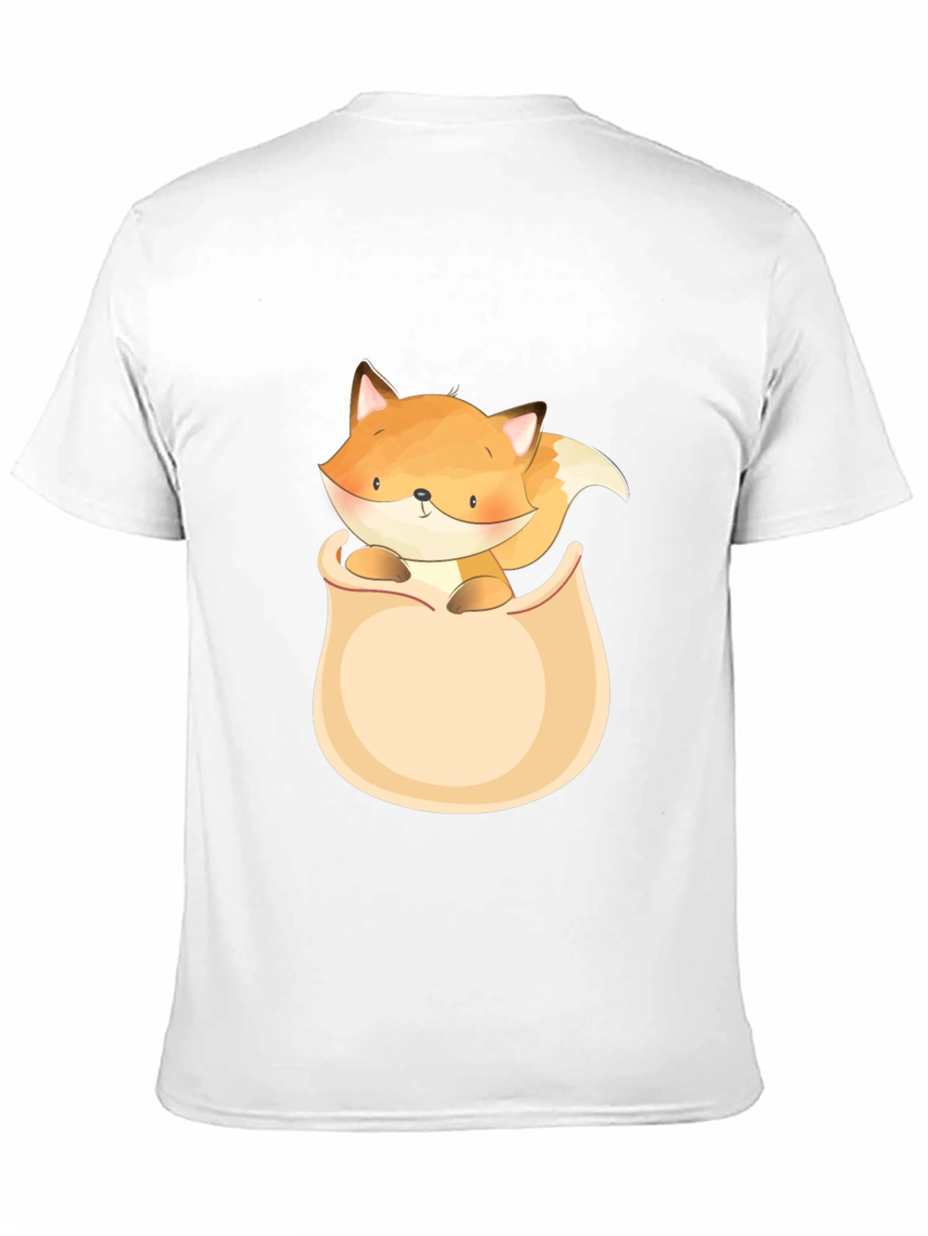 Cute Fox Pocket T-Shirt - Graphic Tee