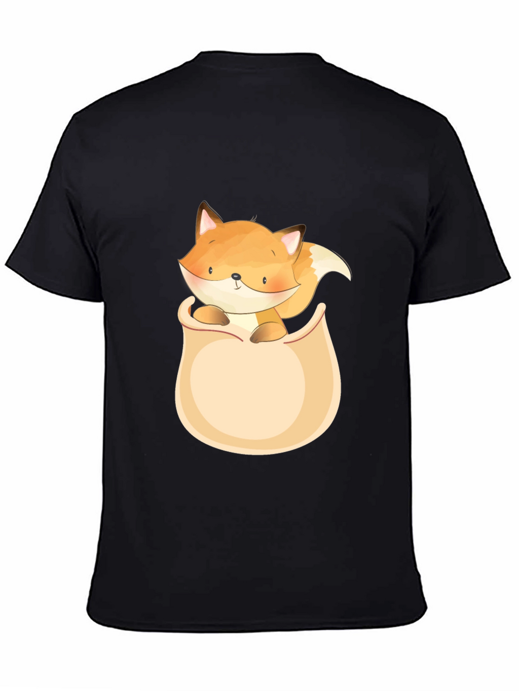 Cute Fox Pocket T-Shirt - Graphic Tee