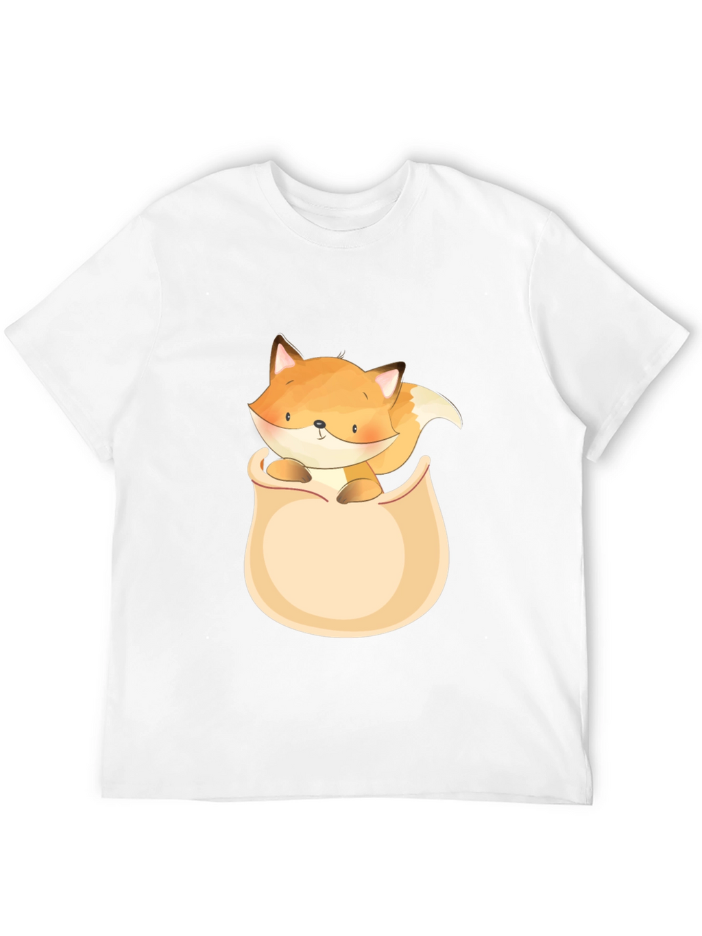 Cute Fox Pocket T-Shirt - Graphic Tee