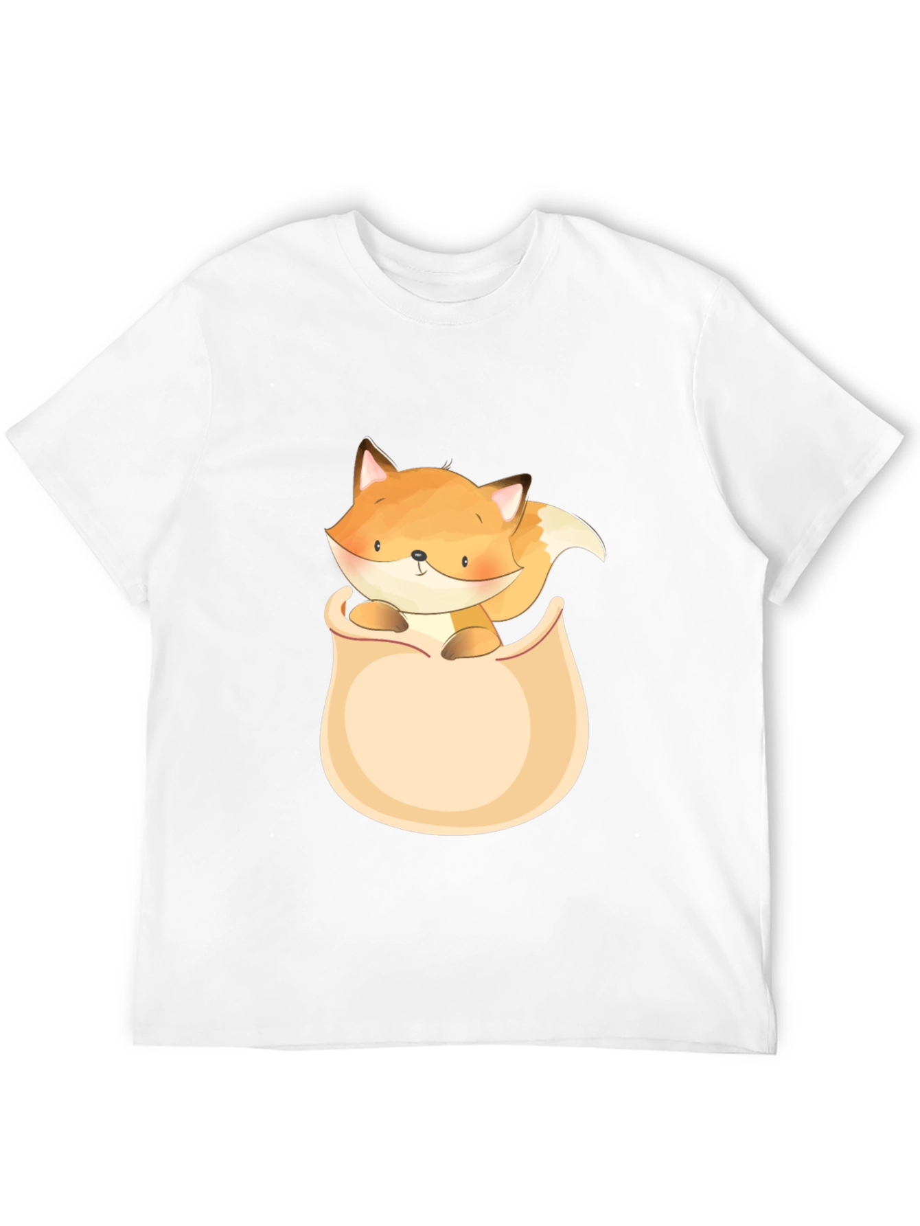 Cute Fox Pocket T-Shirt - Graphic Tee
