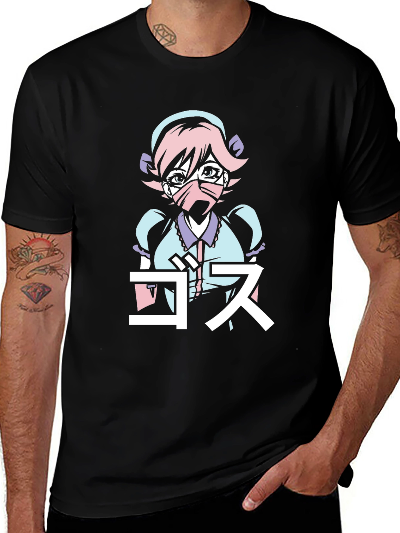 Anime Graphic T-Shirt - Nurse Design