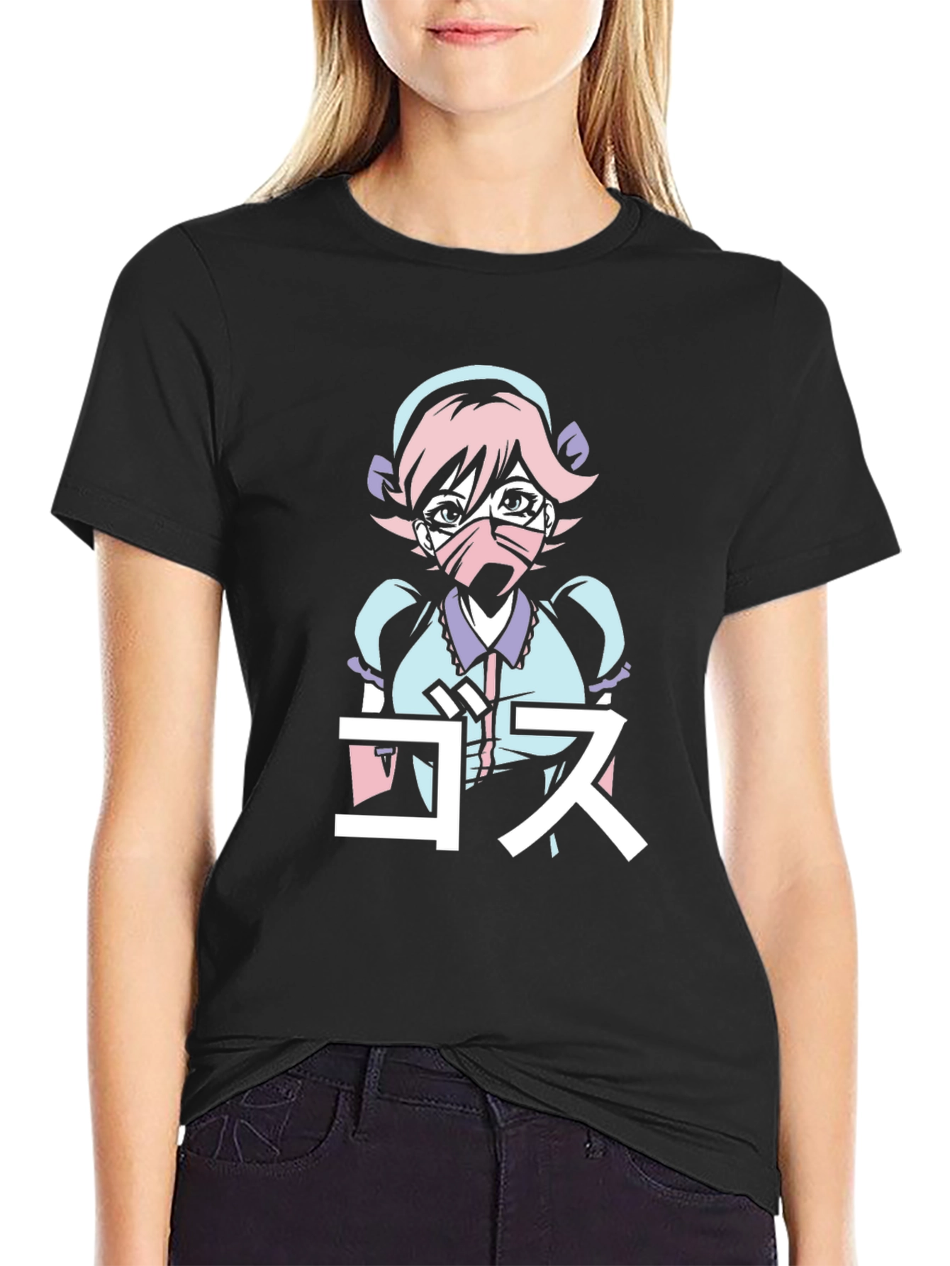 Anime Graphic T-Shirt - Nurse Design