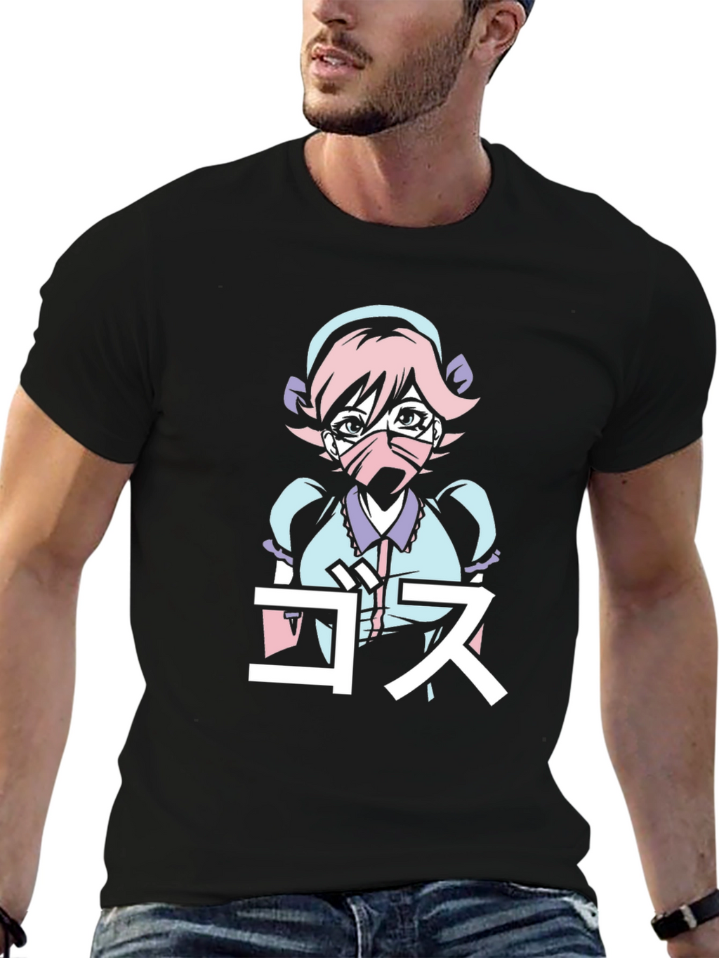Anime Graphic T-Shirt - Nurse Design