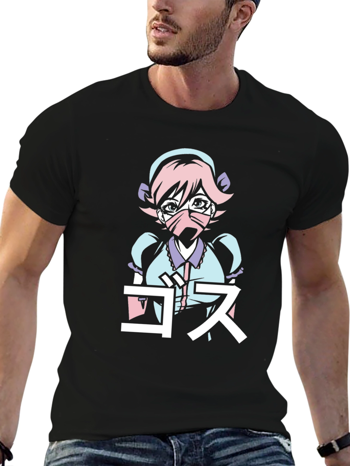 Anime Graphic T-Shirt - Nurse Design