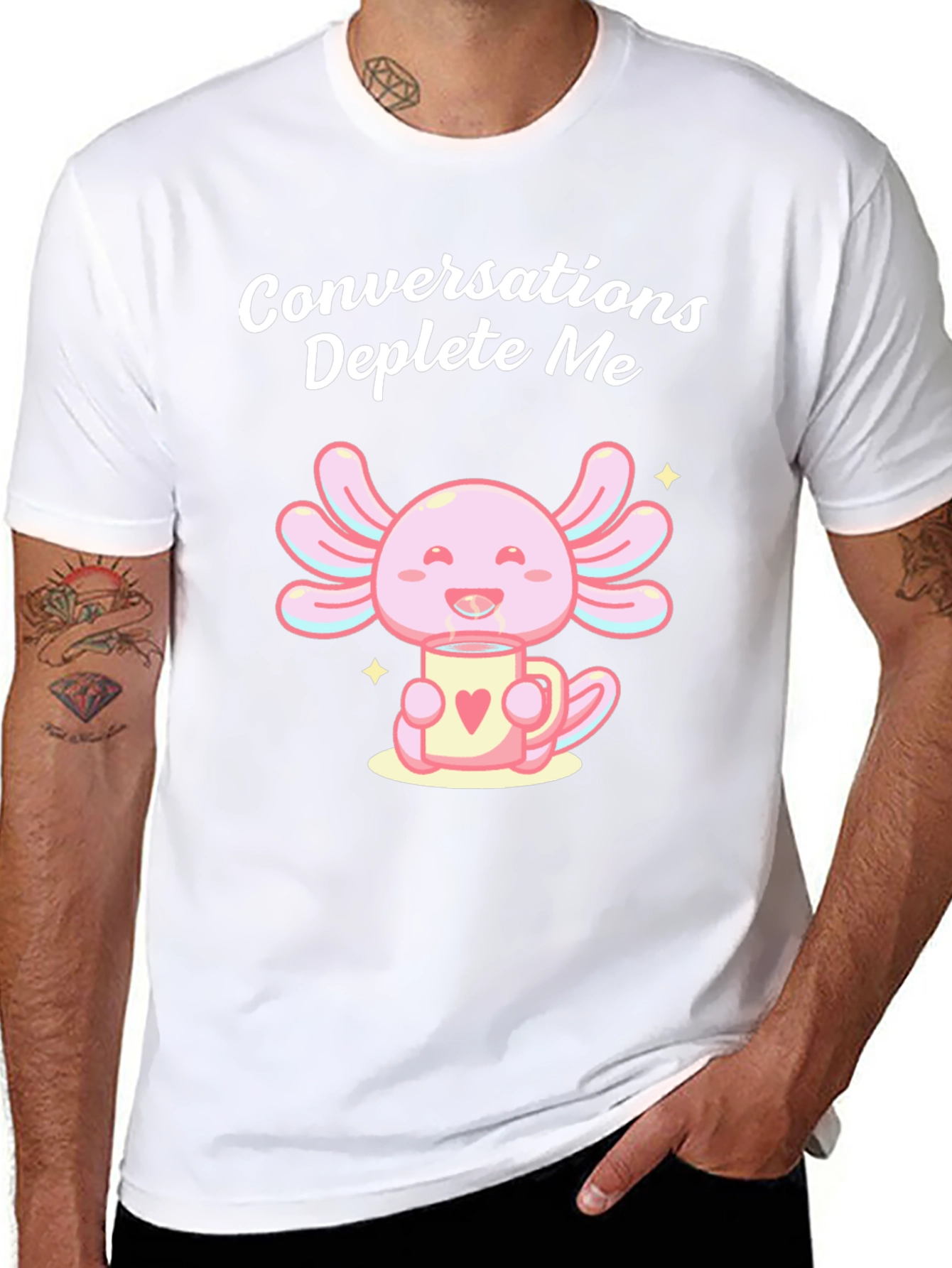 Conversations Deplete Me Axolotl T-Shirt