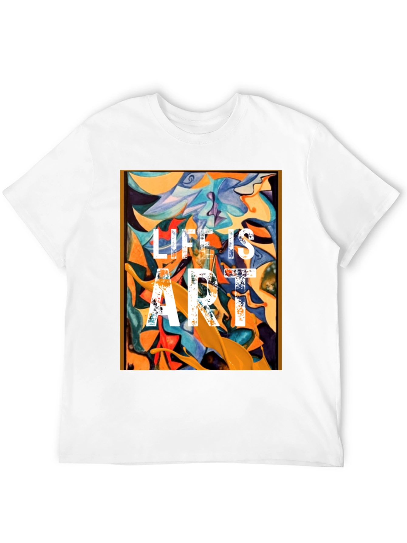 Life is Art Graphic Tee - Abstract Design