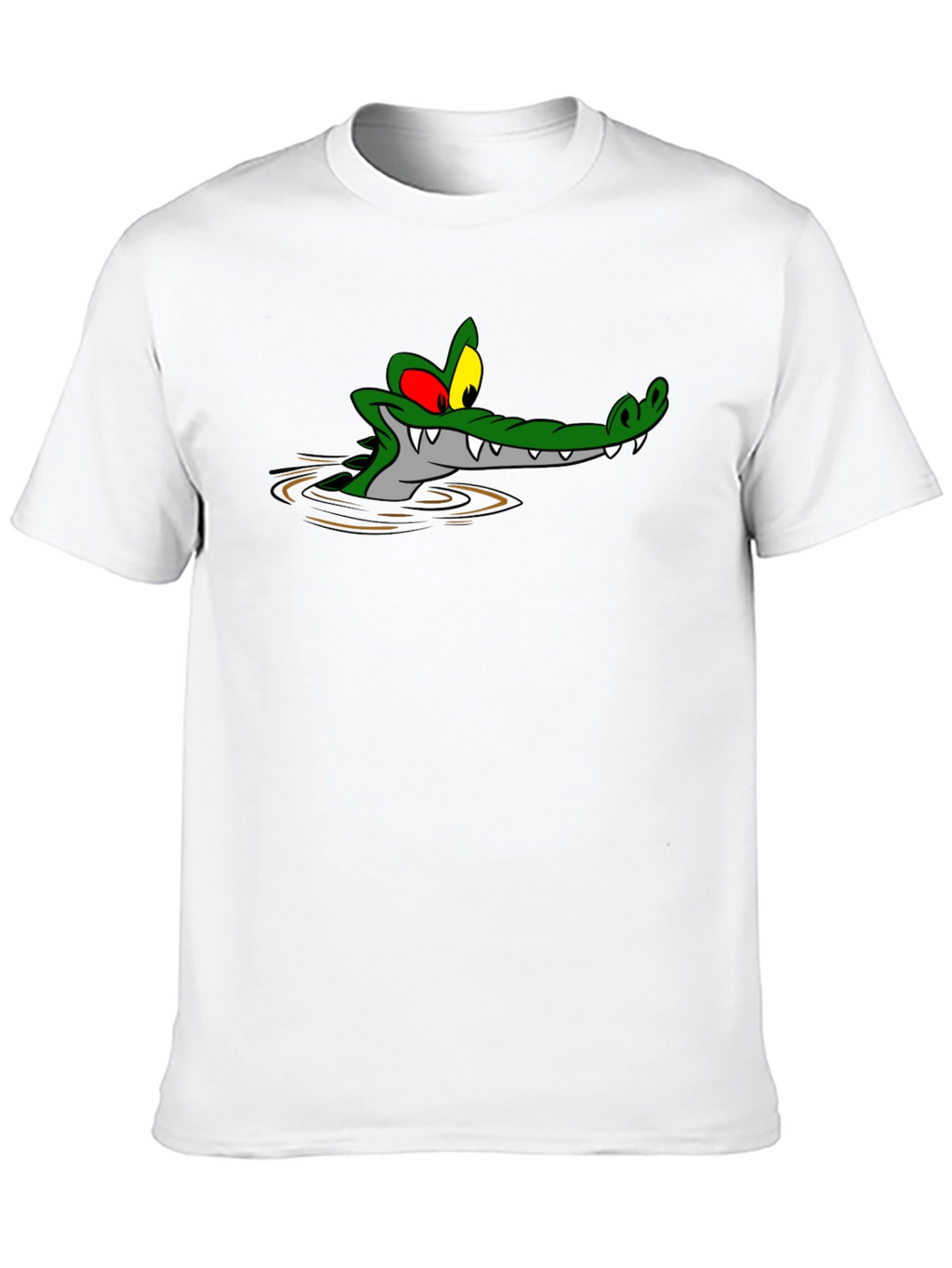 Cartoon Alligator Black T-Shirt