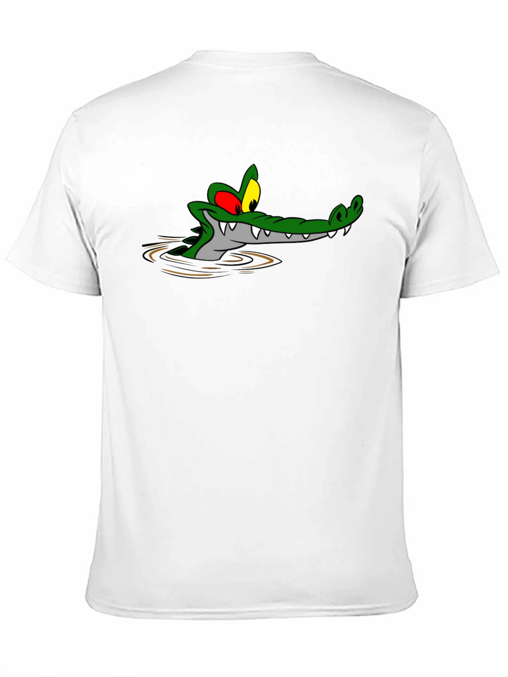Cartoon Alligator Black T-Shirt