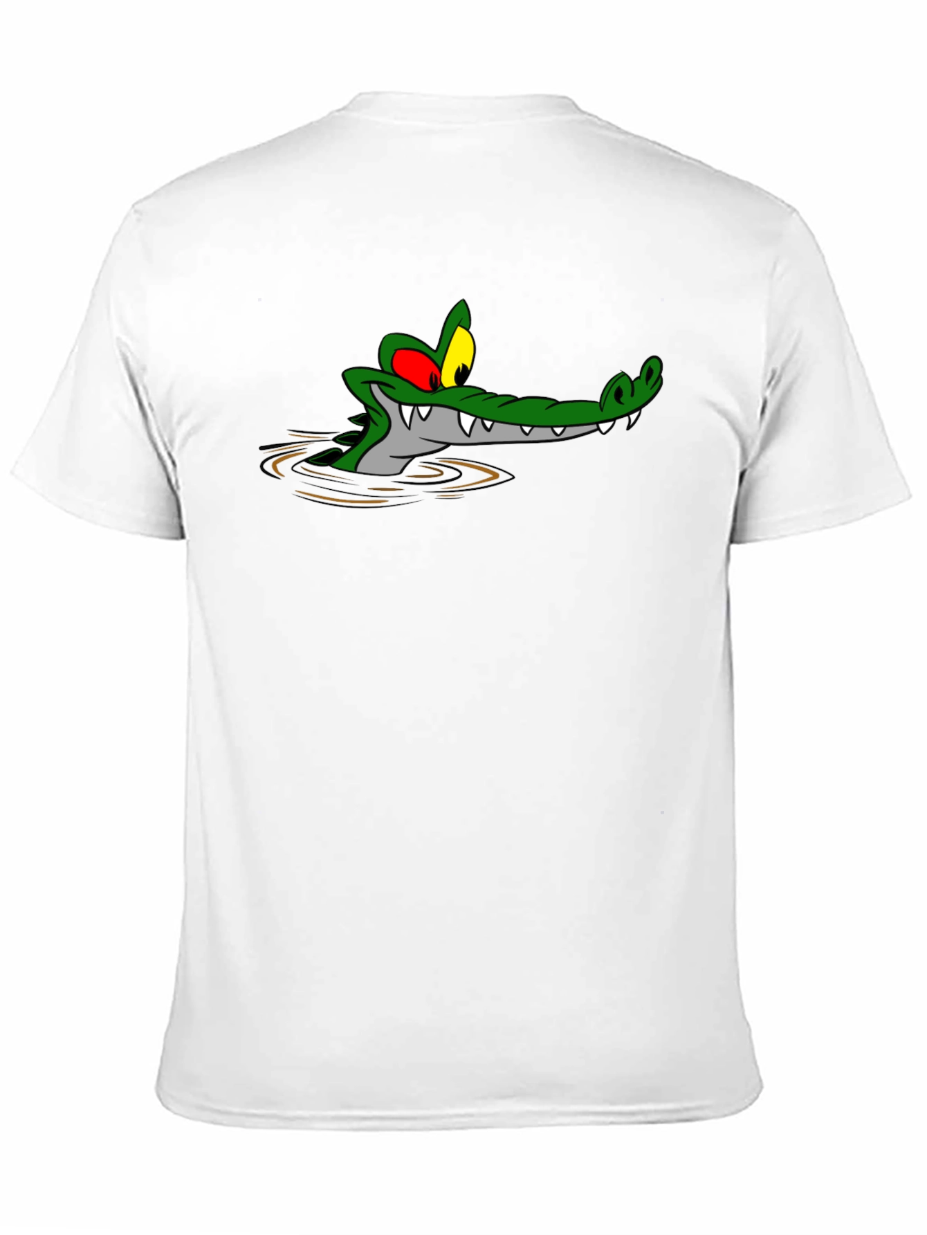 Cartoon Alligator Black T-Shirt