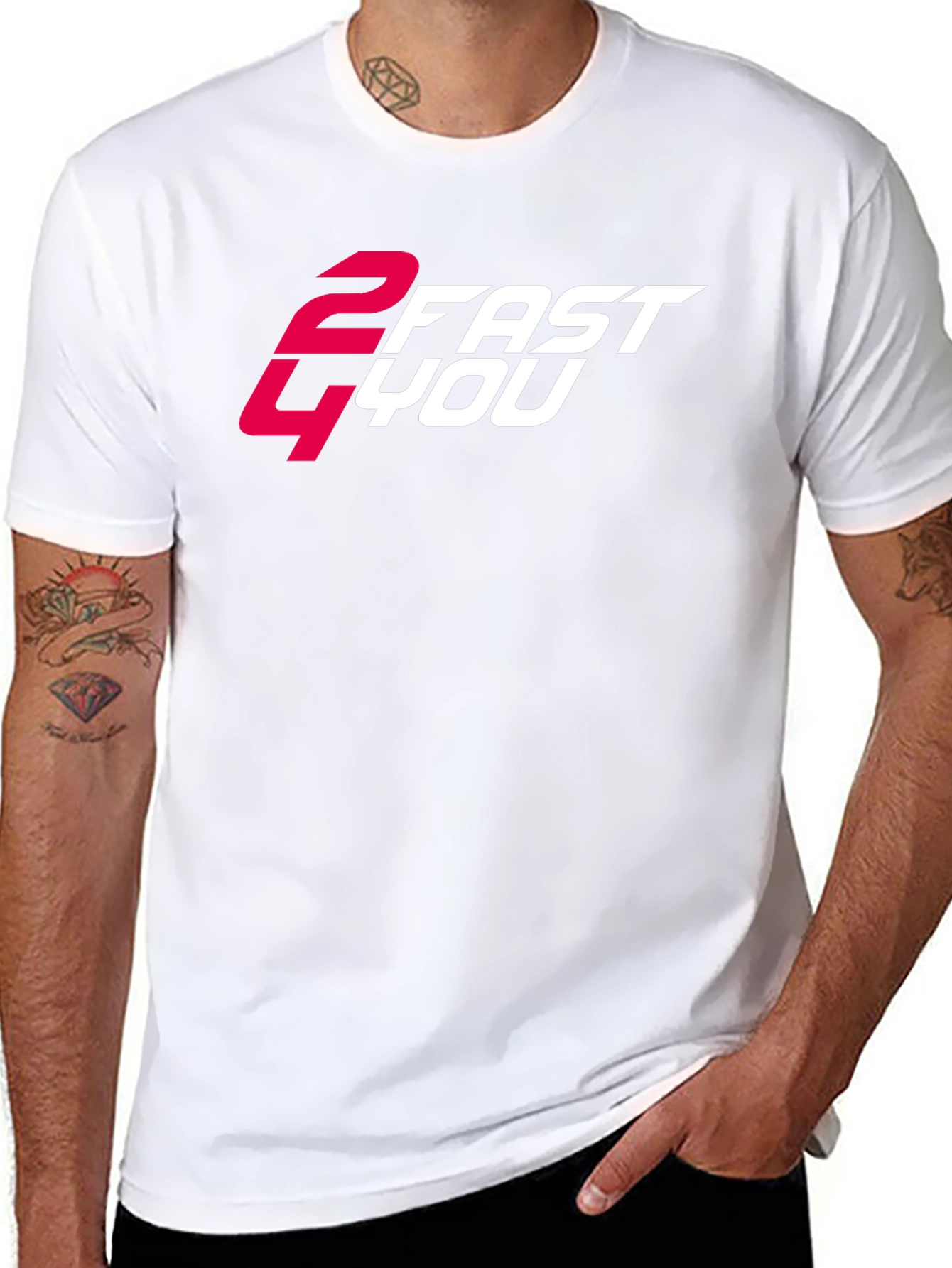 2 Fast 4 You Graphic Tee - Cool Black T-Shirt