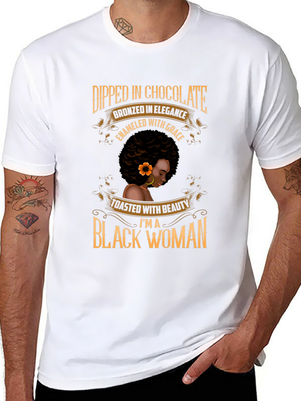 Dipped in Chocolate Black Woman T-Shirt