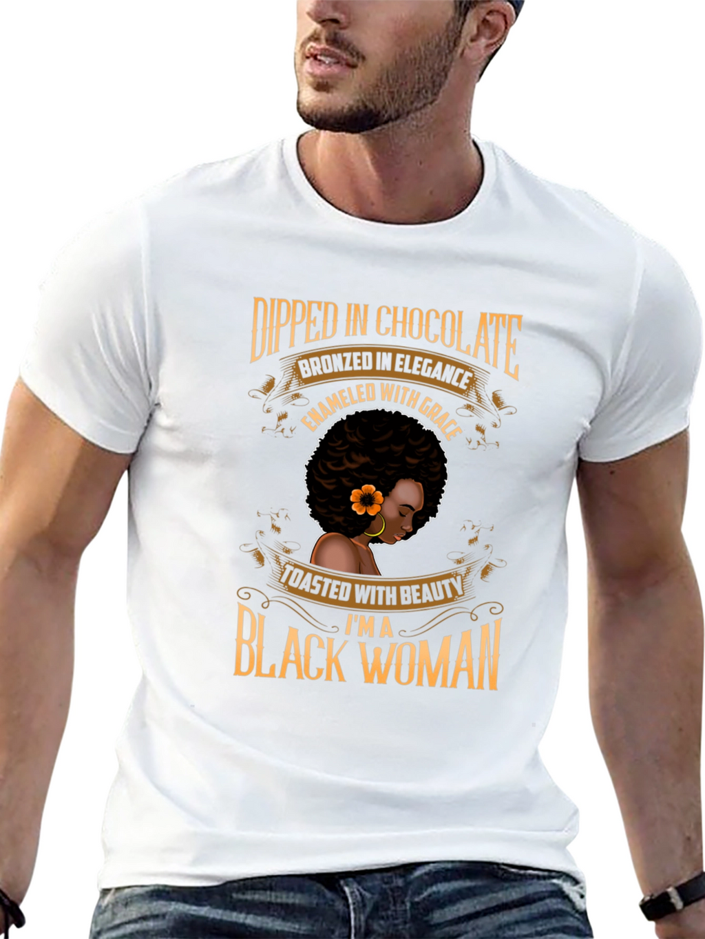 Dipped in Chocolate Black Woman T-Shirt