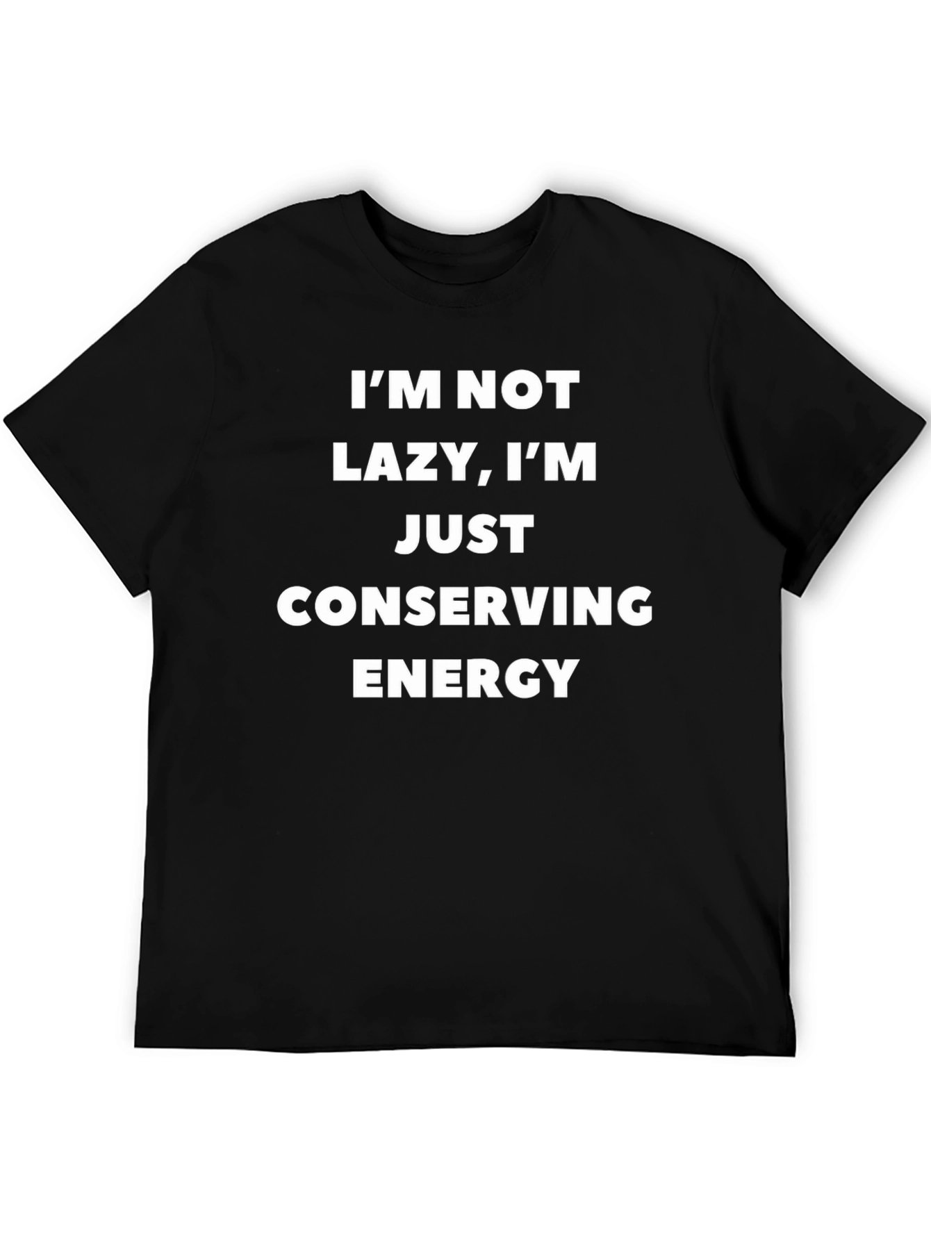 Conserving Energy Graphic Tee - Black Casual Cotton T-Shirt