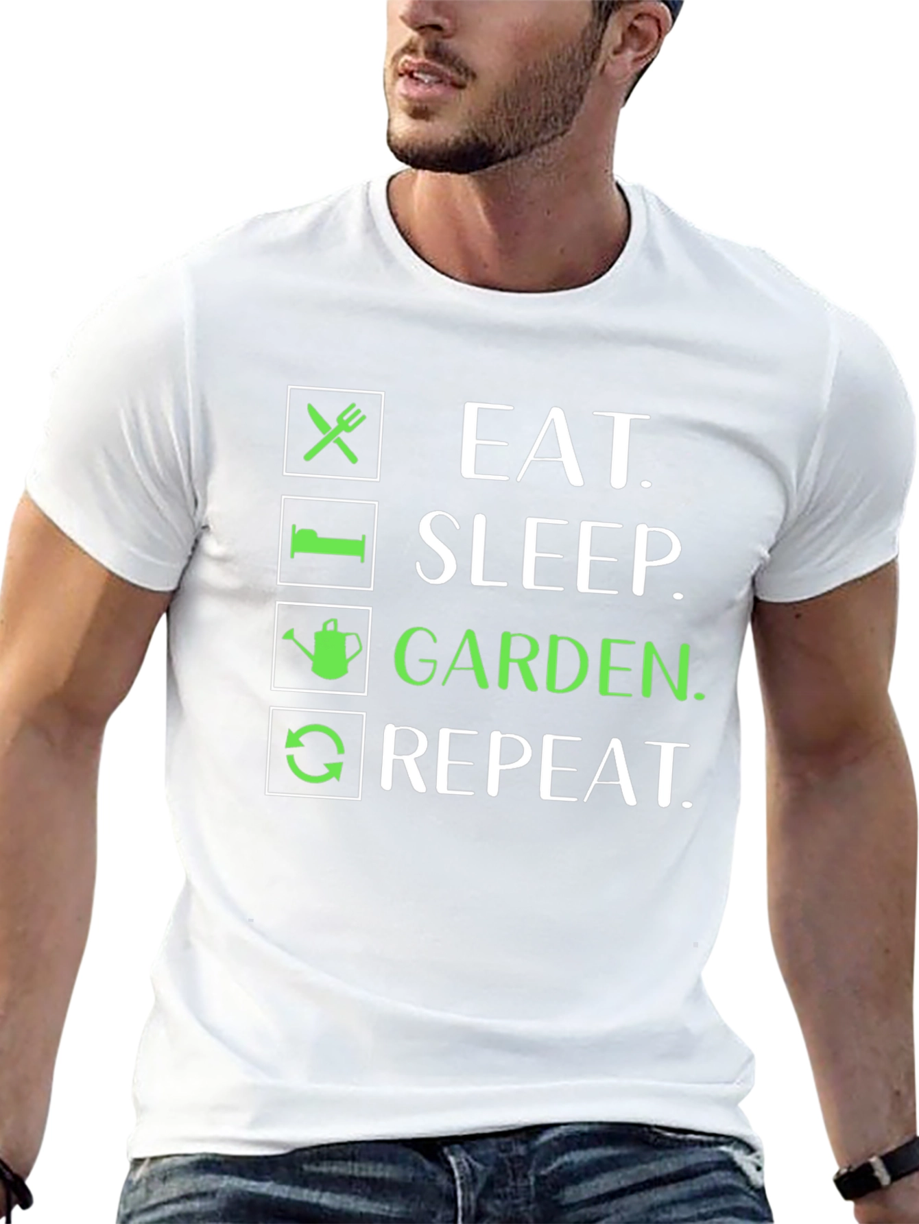 Eat Sleep Garden Repeat Graphic Tee
