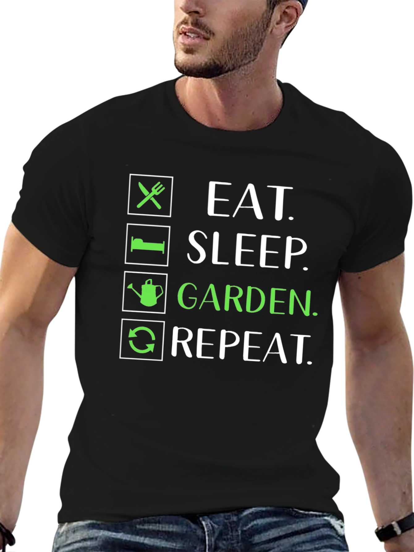 Eat Sleep Garden Repeat Graphic Tee
