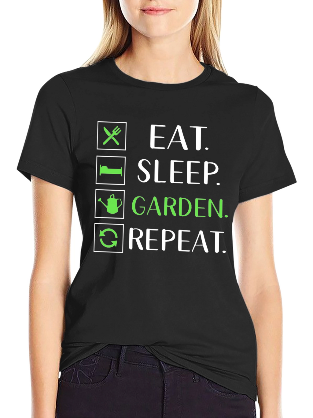 Eat Sleep Garden Repeat Graphic Tee