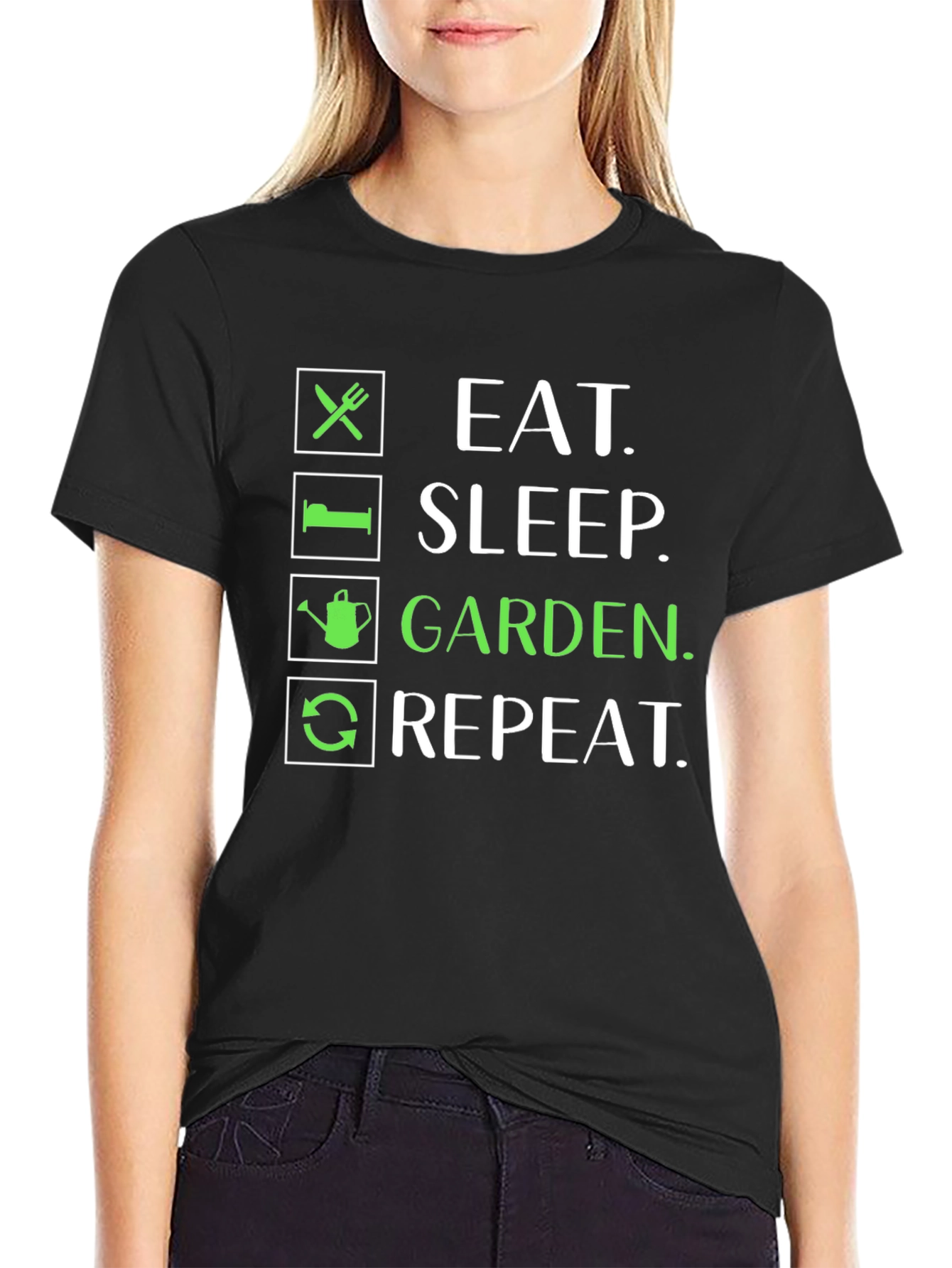 Eat Sleep Garden Repeat Graphic Tee