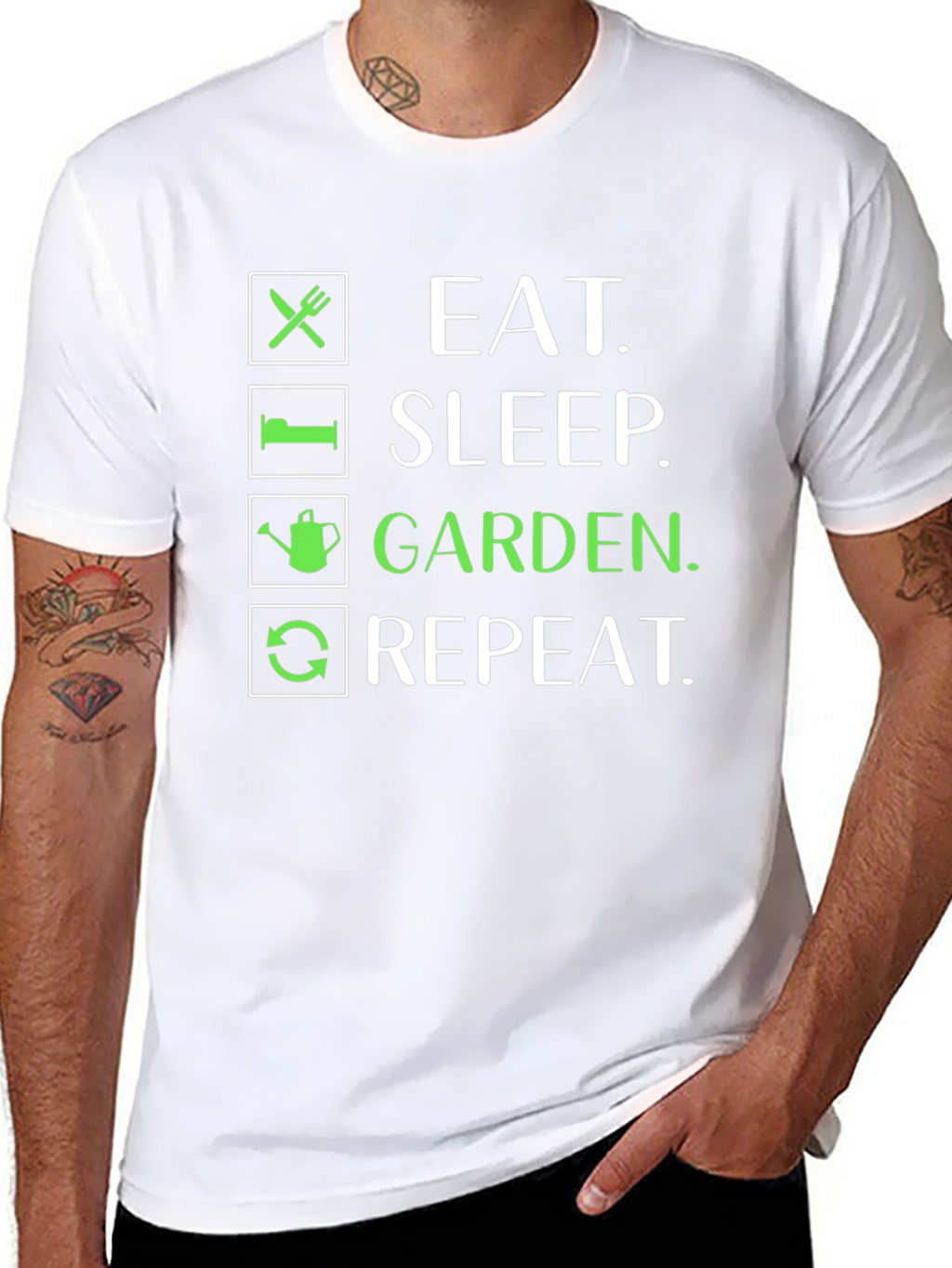 Eat Sleep Garden Repeat Graphic Tee