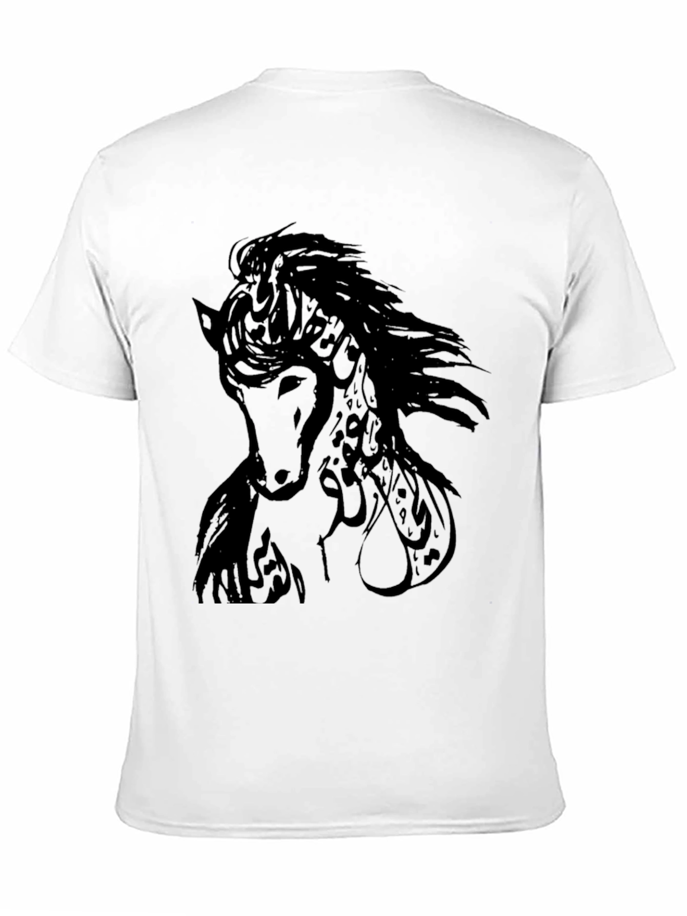 Black Horse Graphic T-Shirt - Stylish Mens Tee