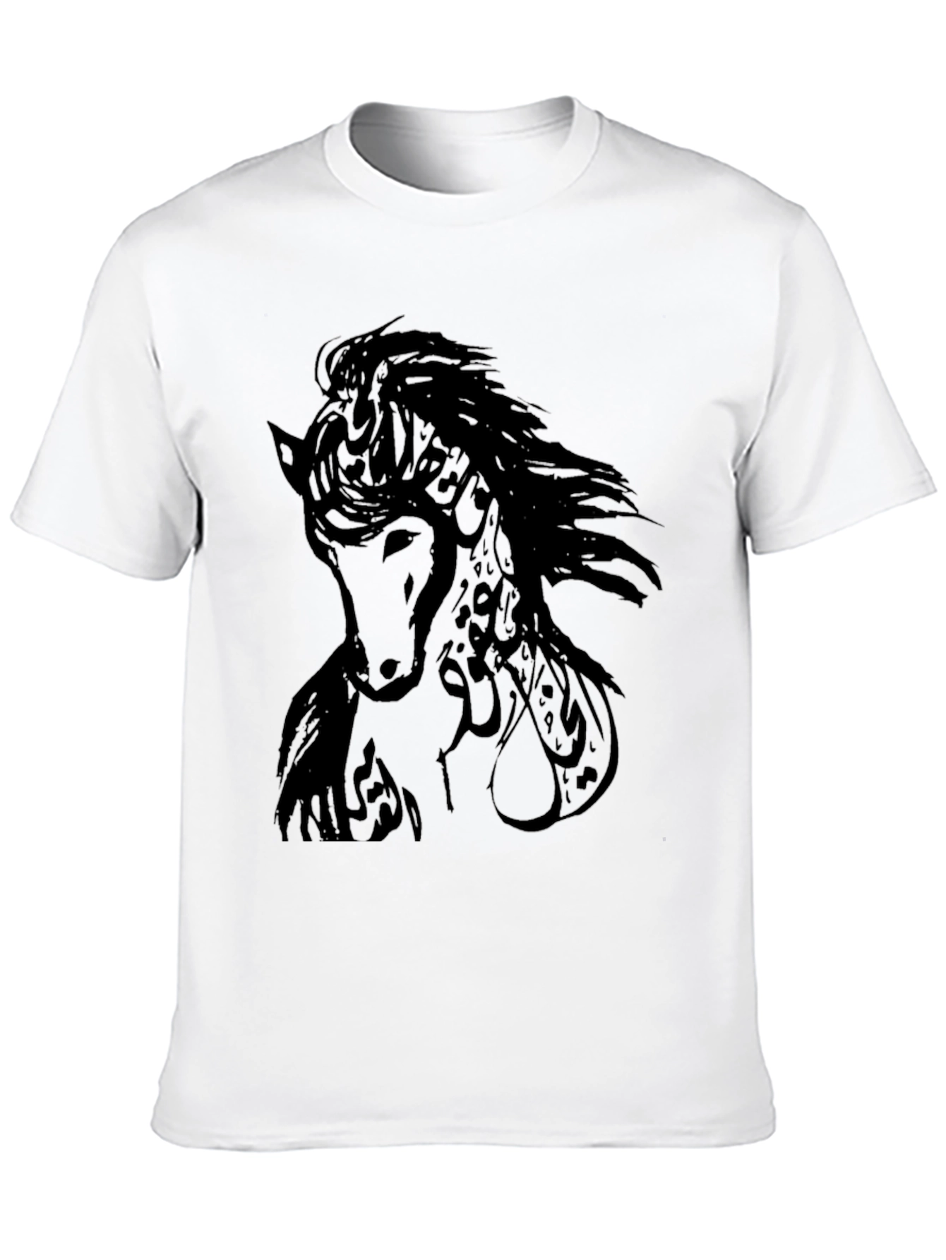 Black Horse Graphic T-Shirt - Stylish Mens Tee