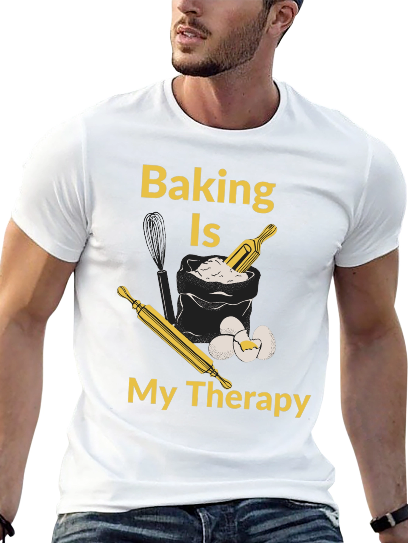 Baking is My Therapy T-Shirt - Bakers Gift