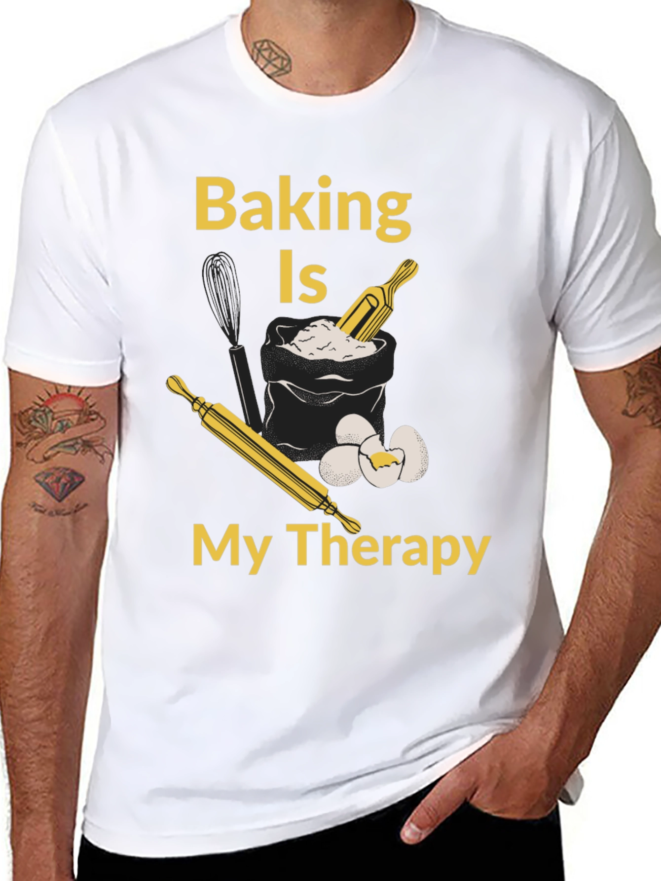 Baking is My Therapy T-Shirt - Bakers Gift