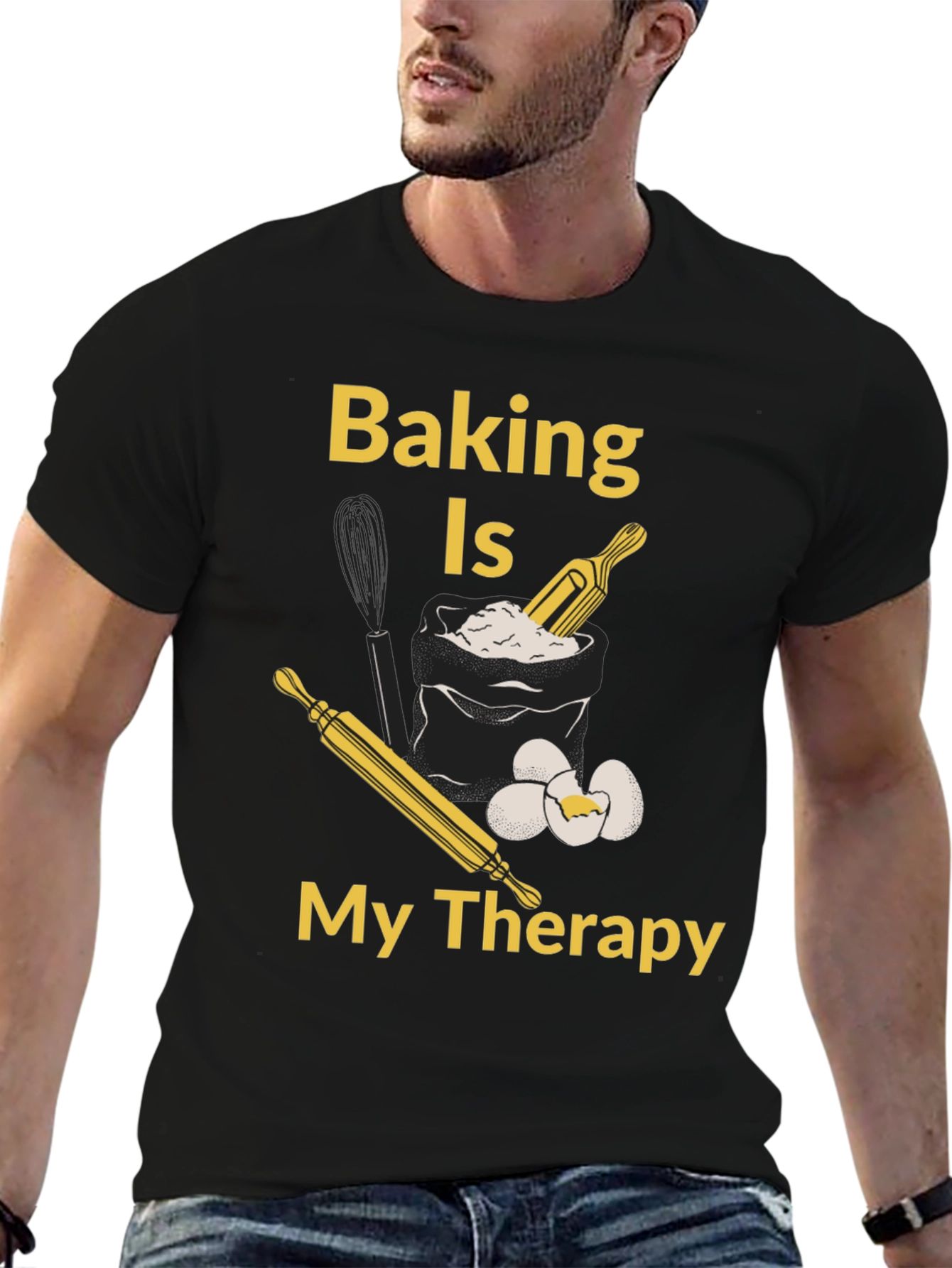 Baking is My Therapy T-Shirt - Bakers Gift