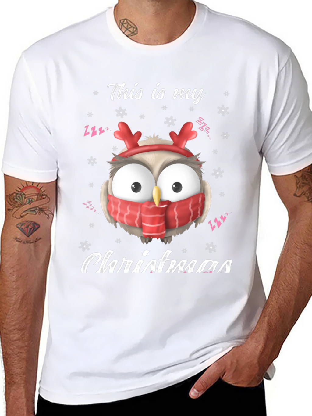 Christmas Owl T-Shirt: Festive Holiday Apparel