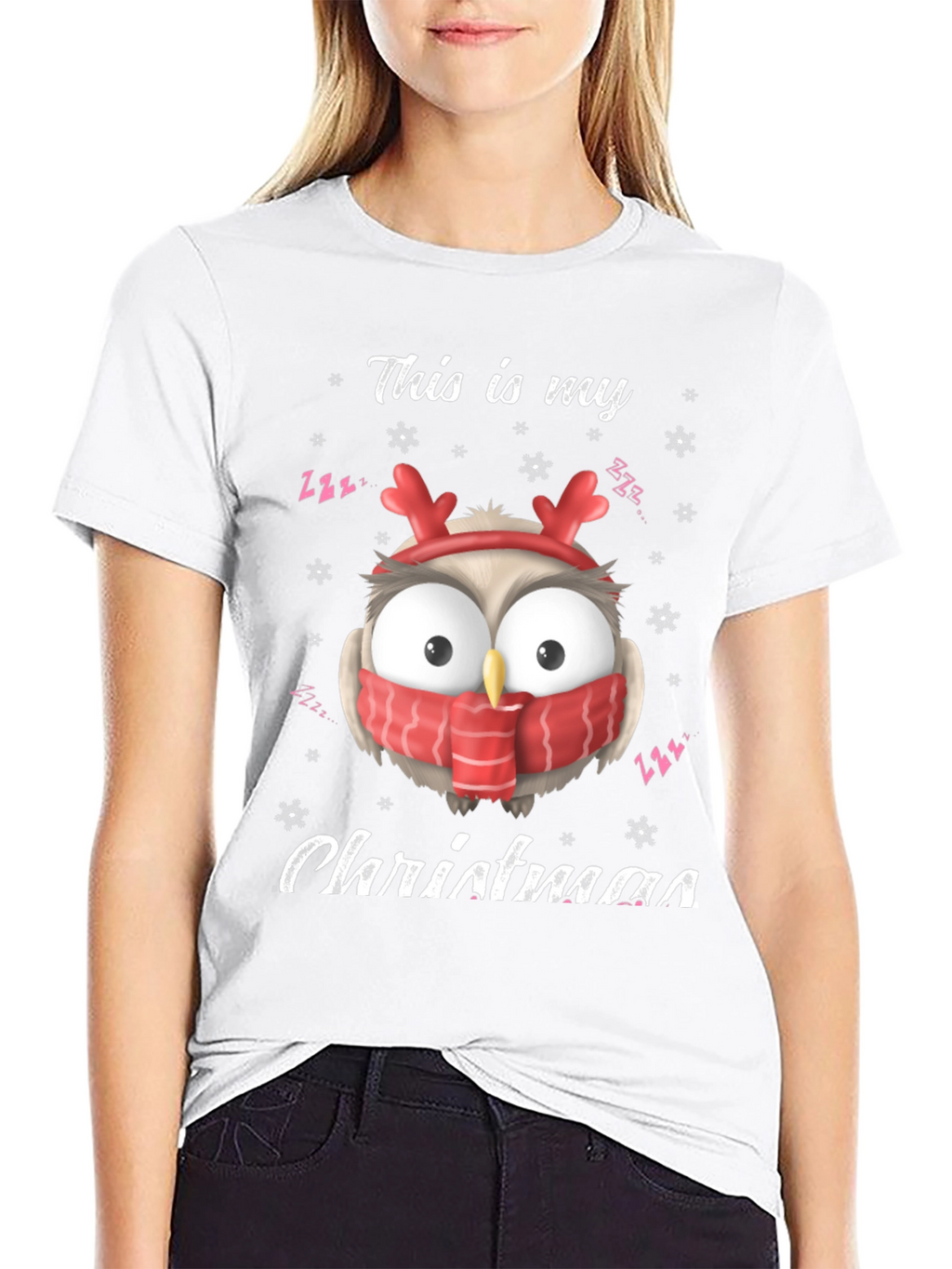 Christmas Owl T-Shirt: Festive Holiday Apparel